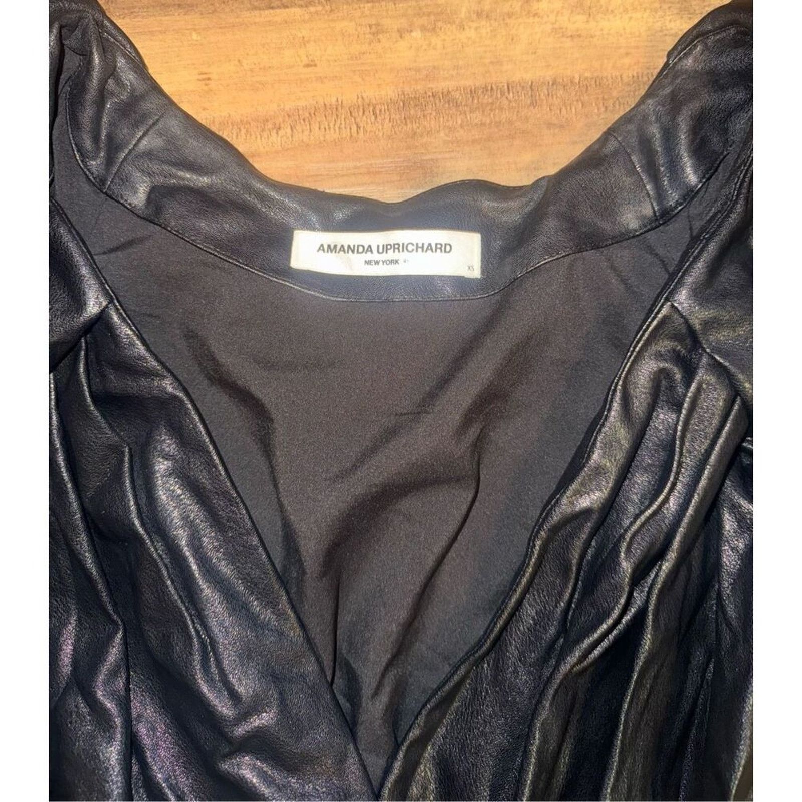 Amanda Uprichard Amanda Uprichard Faux Leather Mini Dress - Size XS Size XS / US 0-2 / IT 36-38 - 3 Thumbnail