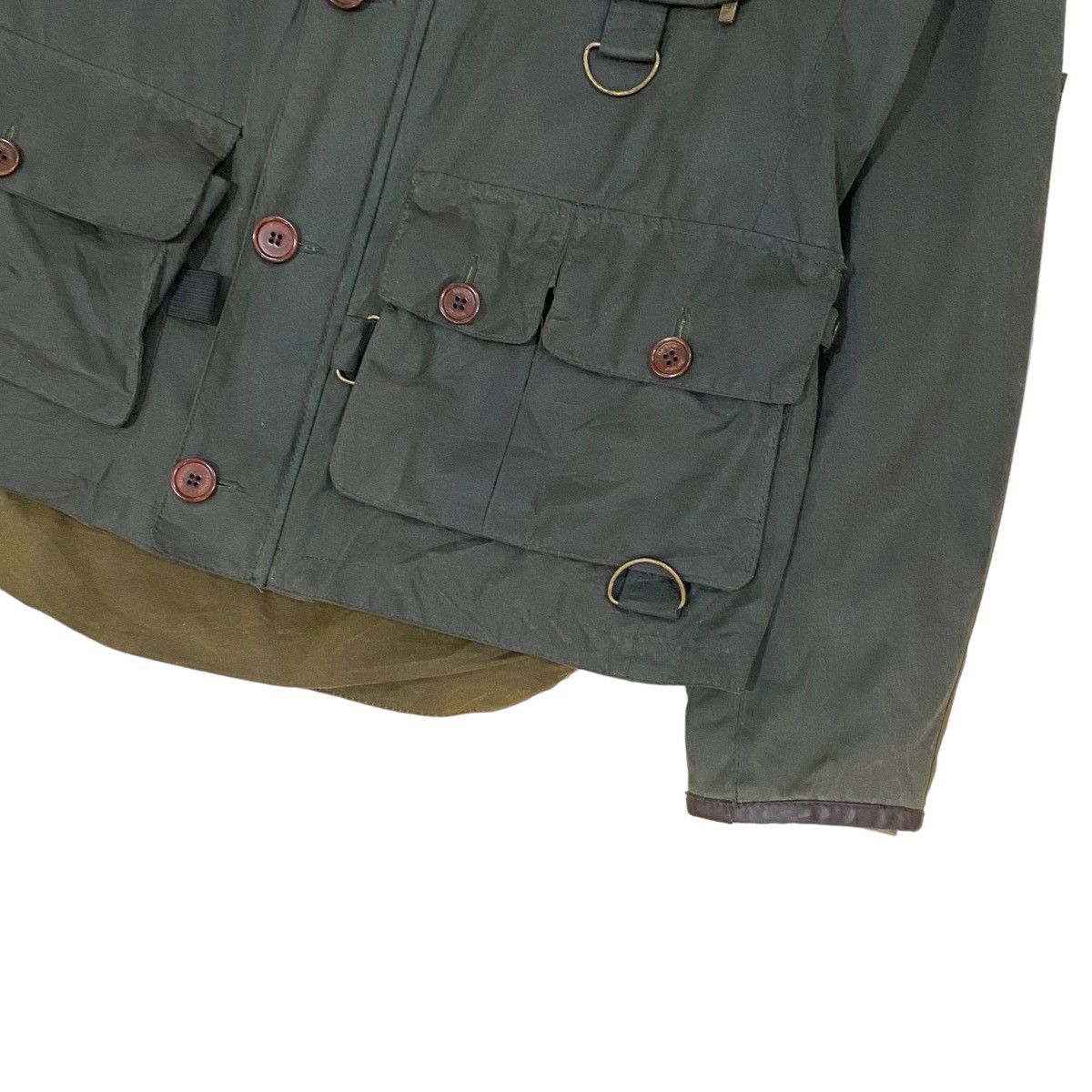 🔥BARBOUR TOKITO “SPEY FISHING' TACTICAL POCKET WAXED JACKET