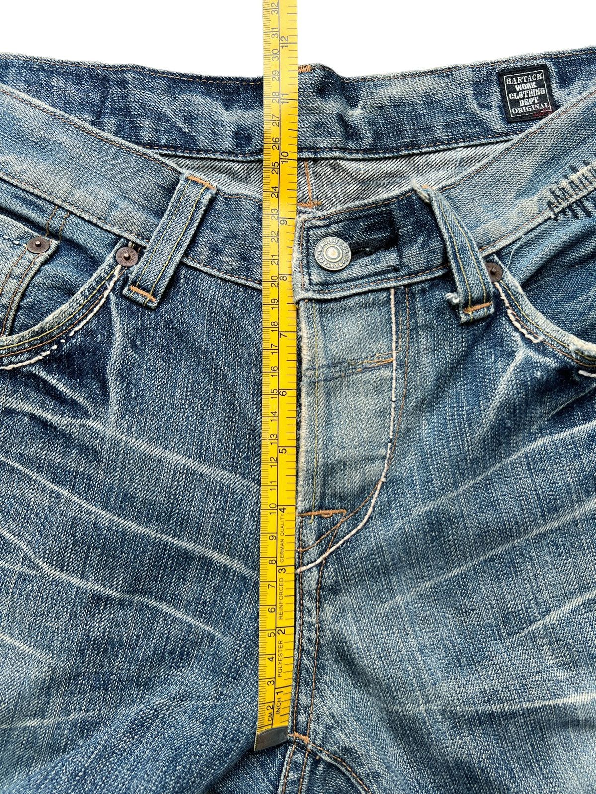 Japanese Brand BartackJapan Selvedge Patchwork Distressed Denim Jeans 32x32 Size US 32 / EU 48 - 22 Thumbnail