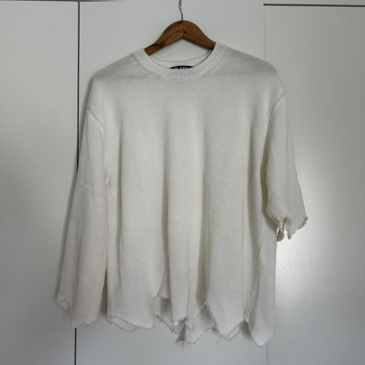 Comme des Garcons Comme Des Garçons white lame rib knit sweater Size US M / EU 48-50 / 2 - 5 Thumbnail