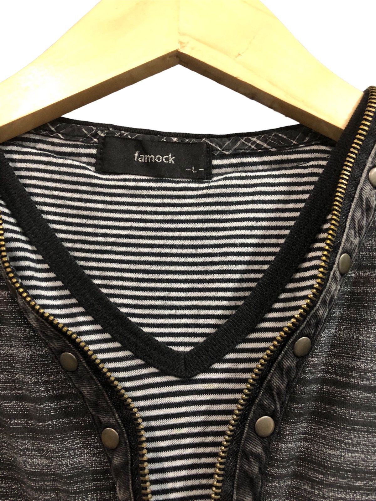 Hysteric Glamour GOTHIC STUDDED ZIPPER DOUBLE LAYER LONGSLEEVE Size US L / EU 52-54 / 3 - 6 Thumbnail