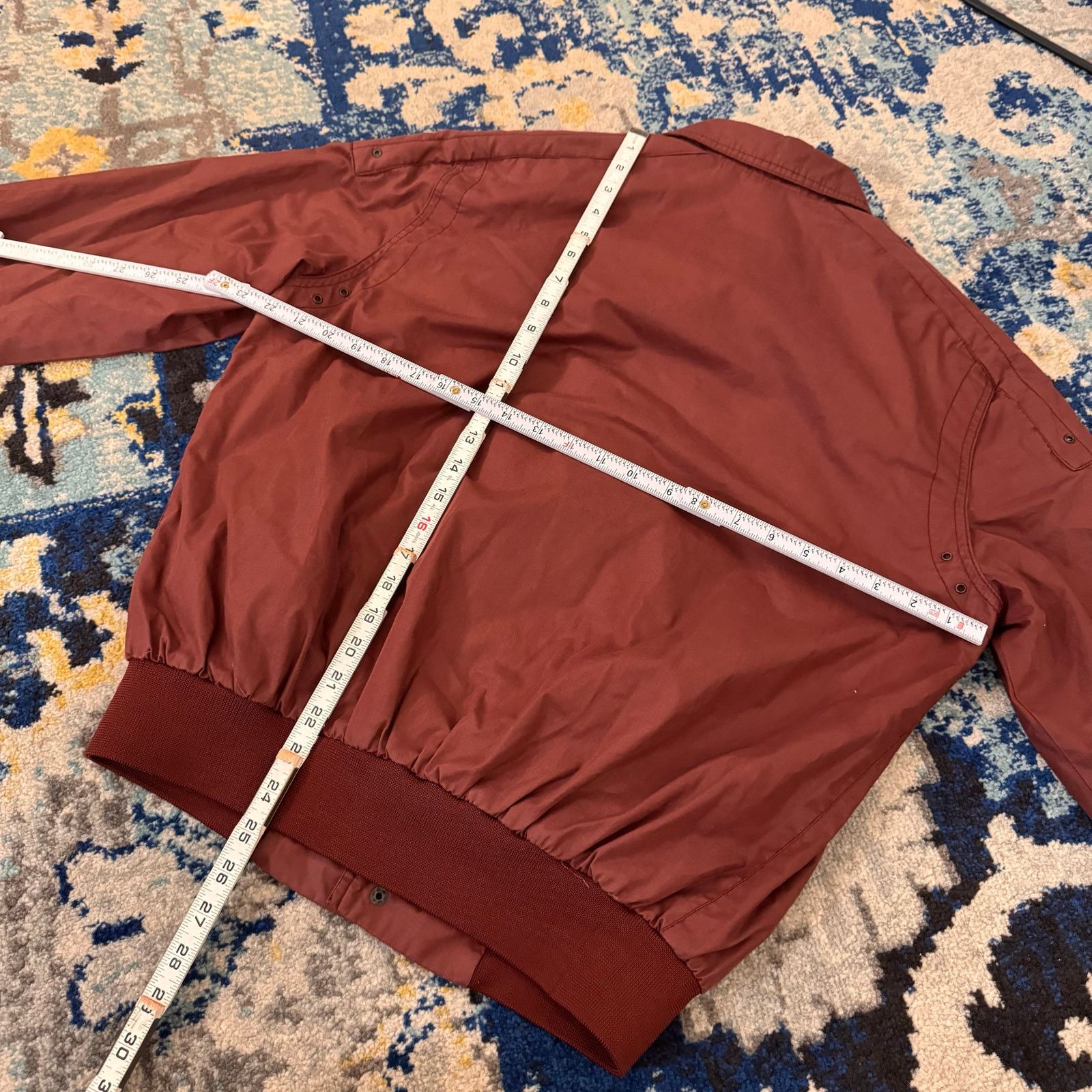 Members Only × Vintage Vintage 80s Zip Up Collar Jacket - Red / Maroon Fits S/M Size US M / EU 48-50 / 2 - 3 Thumbnail