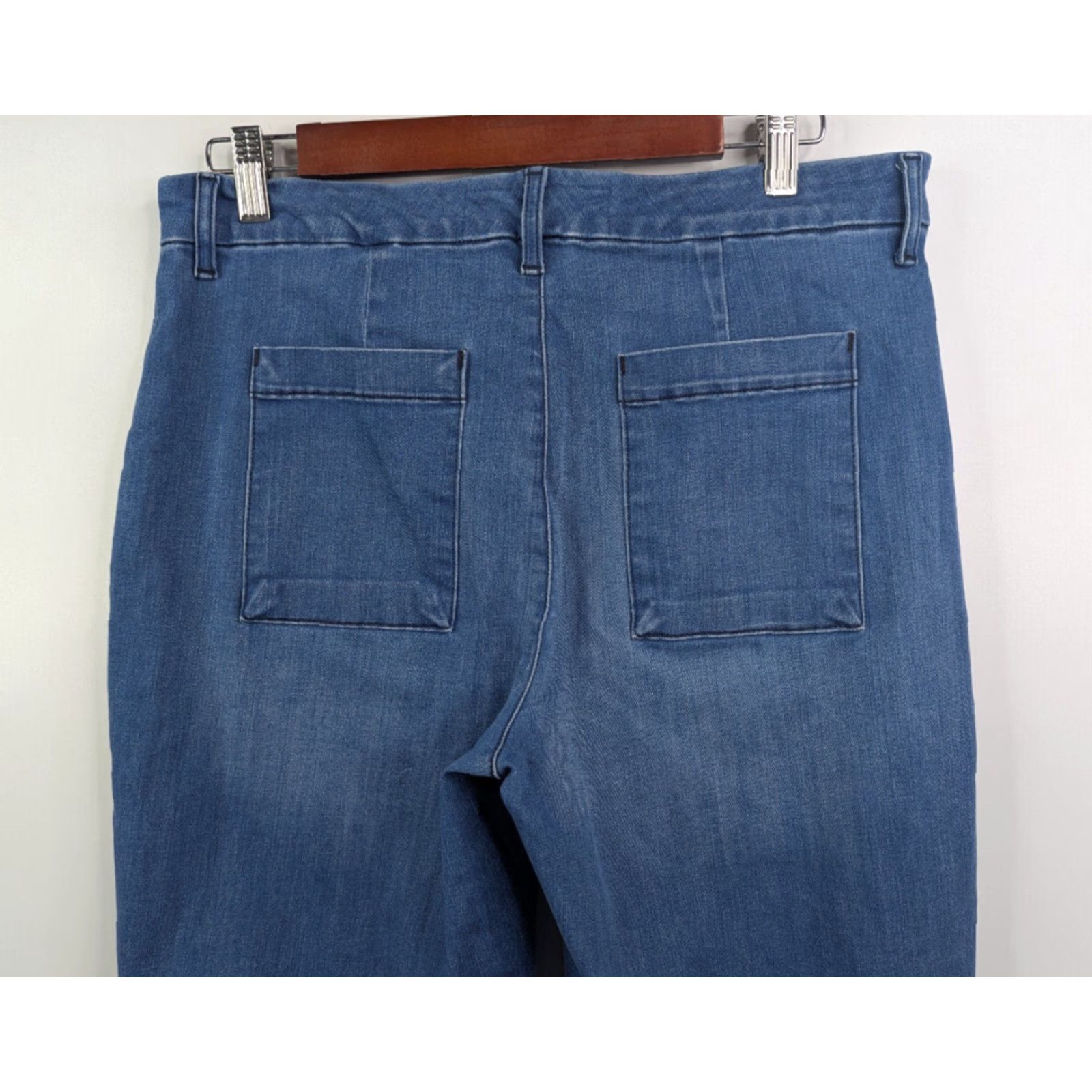 Frank & Eileen Frank & Eileen Kinsale 1977 Wash Denim Raw Hem Pants Size 12 Women Blue Straight Size 34" / US 12 / IT 48 - 4 Thumbnail