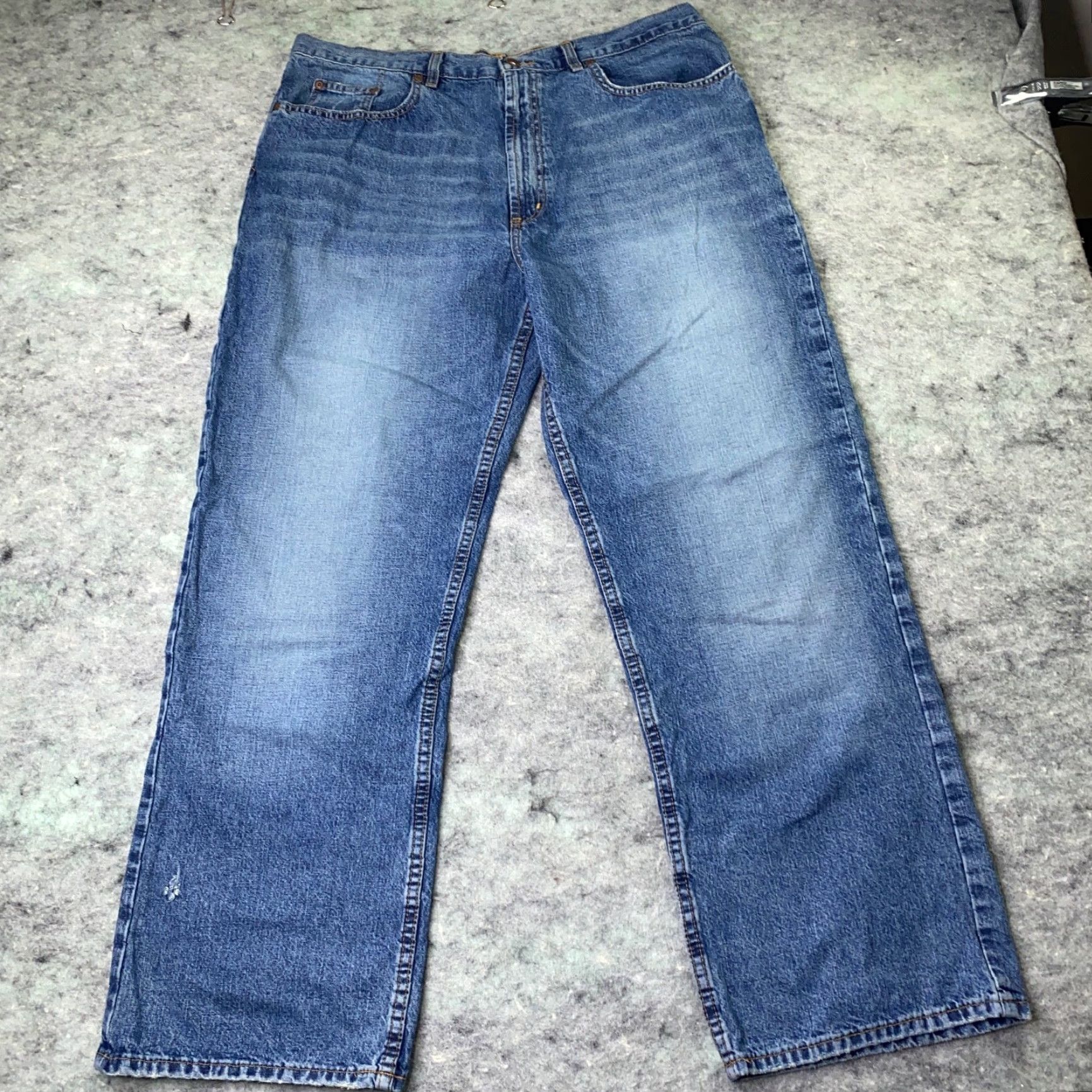 Vintage VINTAGE Urban Pipeline Jeans Mens 38x30 Blue Straight Leg Relaxed Distressed 90s Jeans Mens Size US 38 / EU 54 - 6 Thumbnail