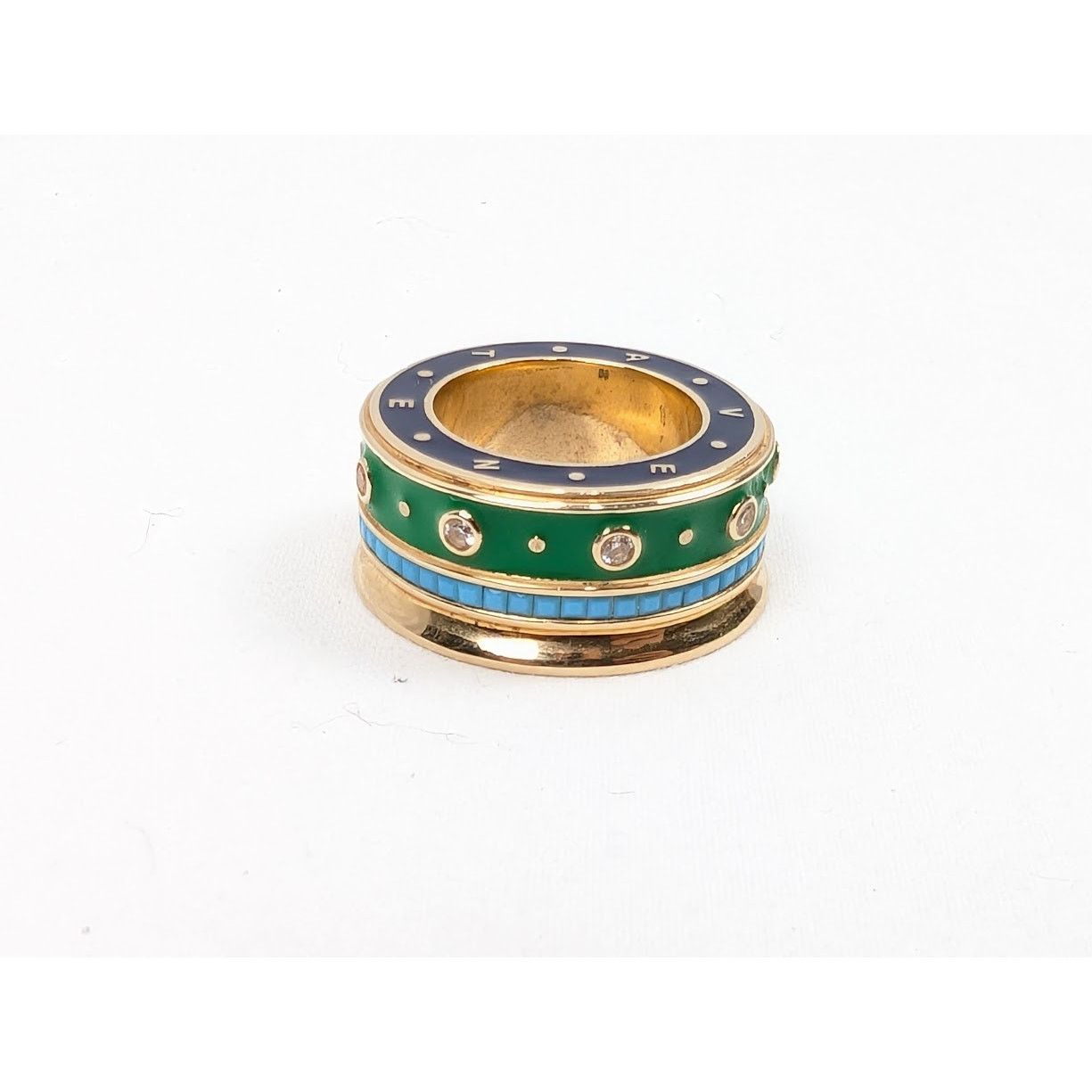 Bottega Veneta o1rshd1 Size: 13 / Ring in Gold Silver Turquoise Size ONE SIZE - 4 Thumbnail