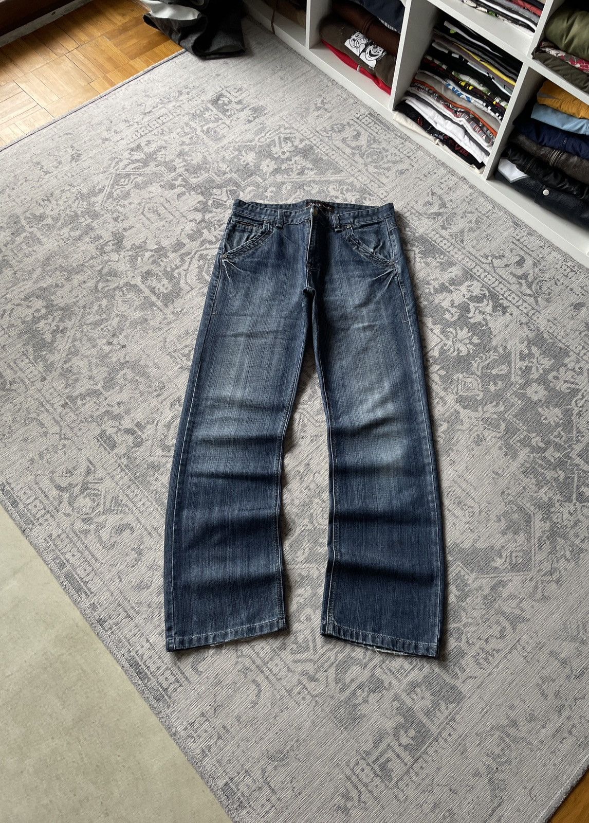 Other Vintage Avant Garde Jeans Flared Baggy Wide Japanese Y2K Size US 34 / EU 50 - 1 Thumbnail
