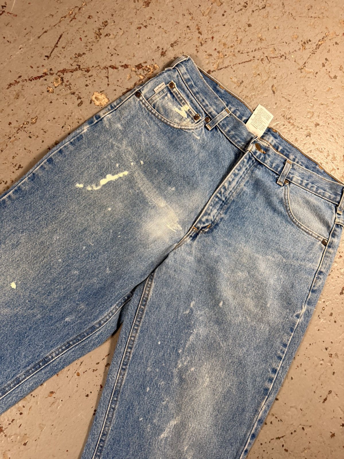 Carhartt Classic Vintage Carhartt Distressed Bleach Stained Denim Size US 34 / EU 50 - 4 Thumbnail