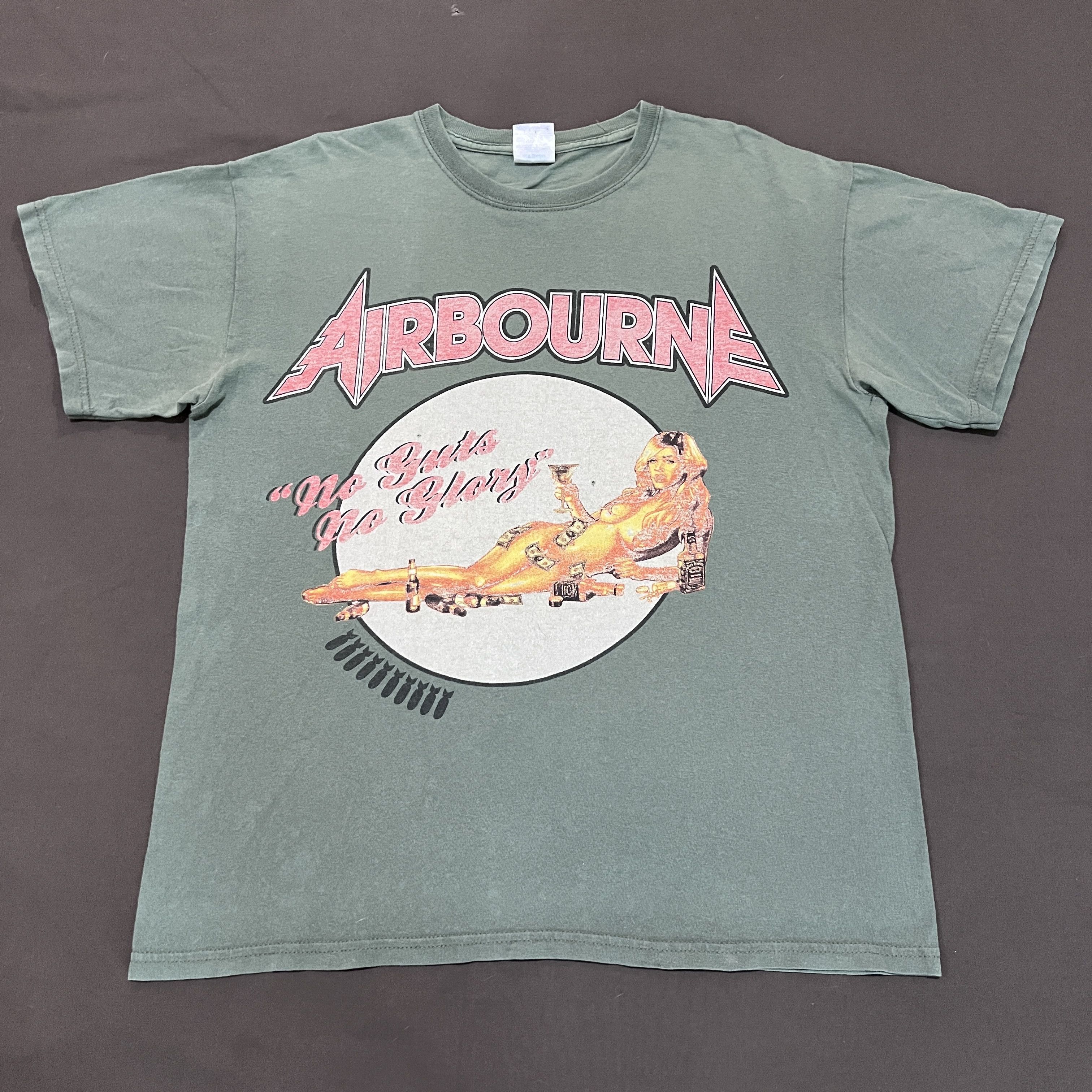 Band Tees × Vintage Vintage Y2K Airbourne Promo Tee Faded Heavy metal Size US M / EU 48-50 / 2 - 2 Thumbnail