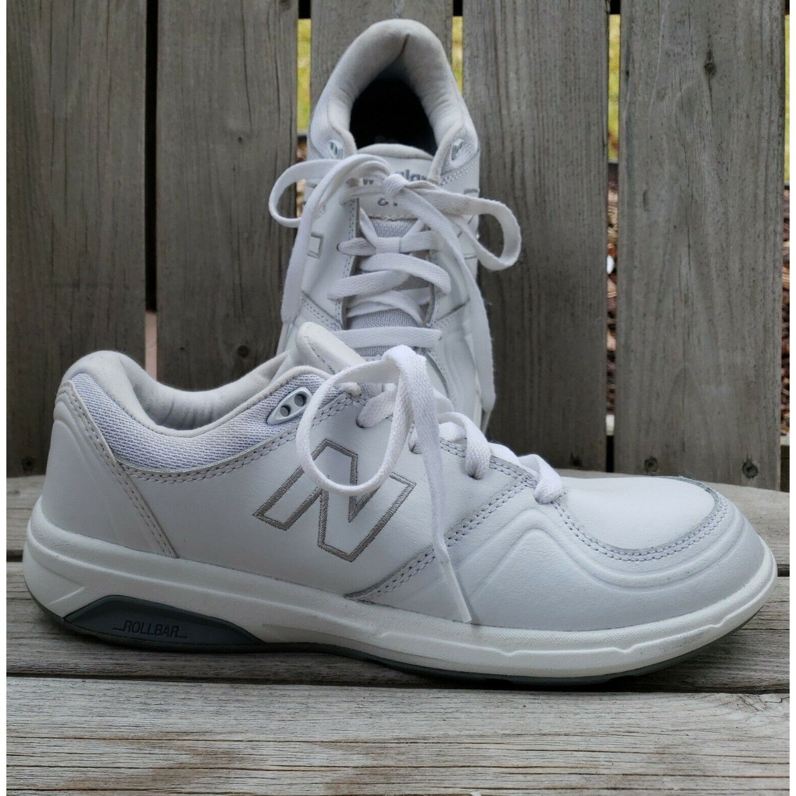 New Balance New Balance Leather Sneakers Womens Sz 9 B White Athletic WW Size US 9 / IT 39 - 3 Thumbnail