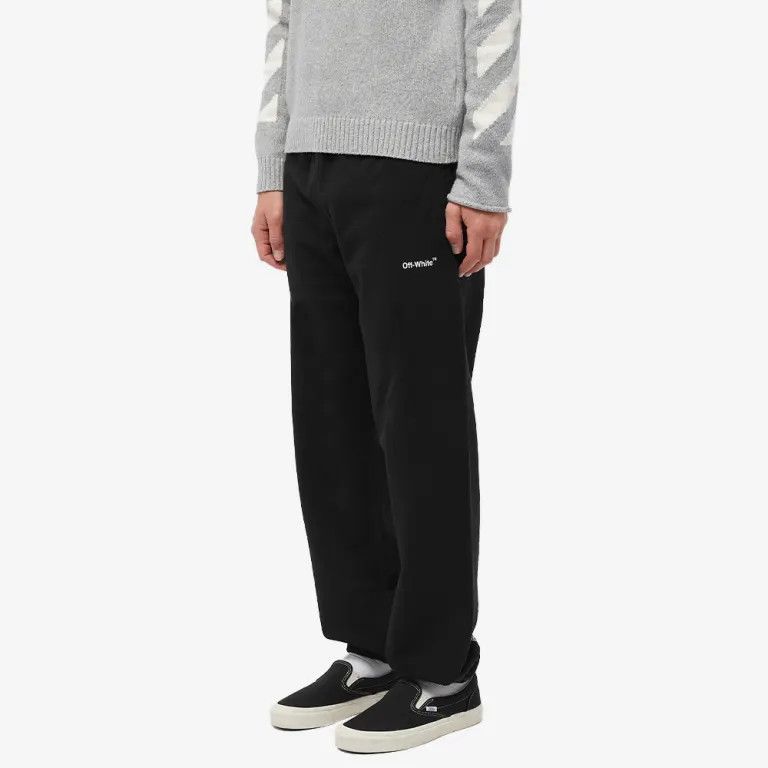 Off-White o1w1db10824 Chain Arrow Slim Sweatpants in Black Size US 34 / EU 50 - 2 Thumbnail