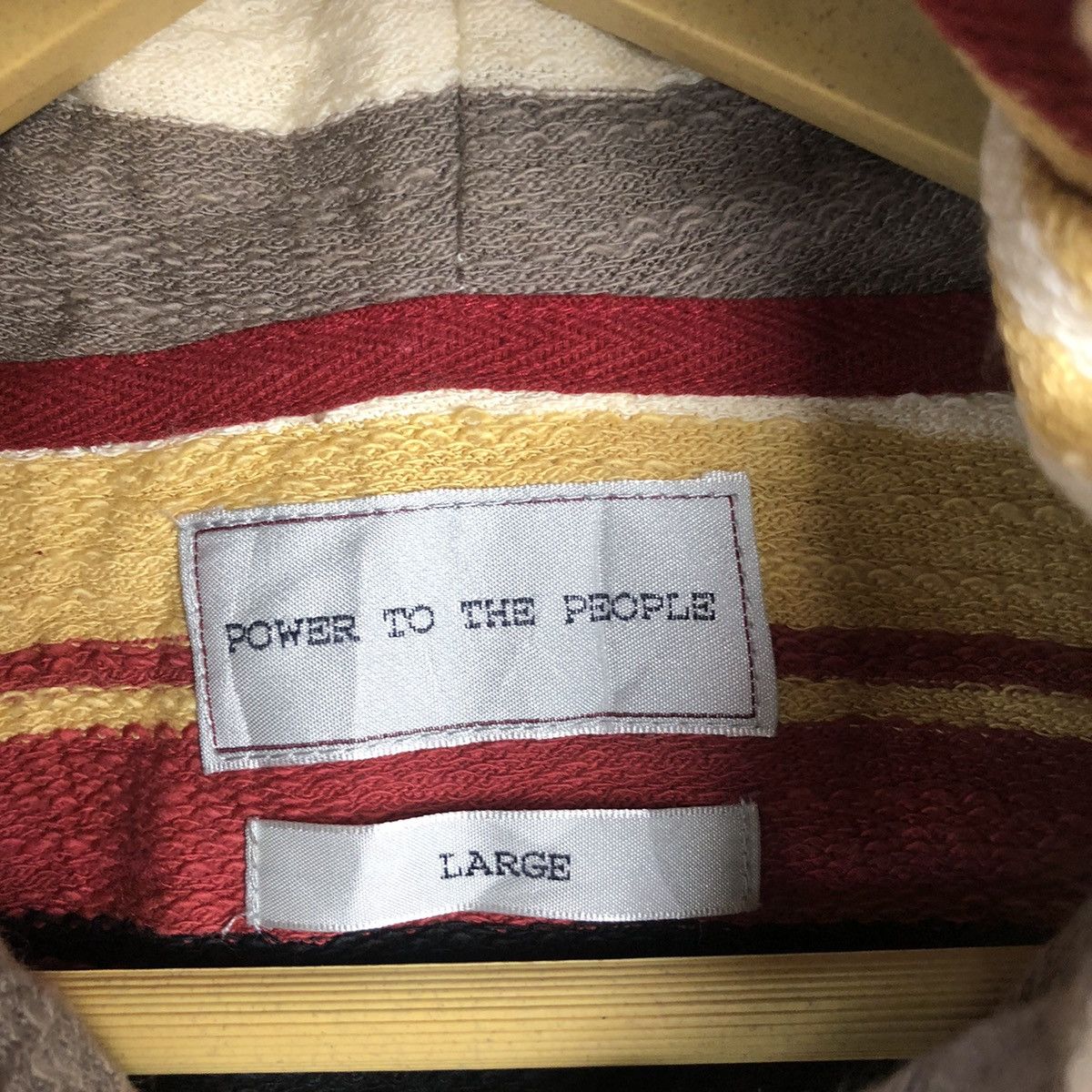 Japanese Brand Power To The People Stripe Hoddie Knitwear #A480 Size M / US 6-8 / IT 42-44 - 10 Thumbnail