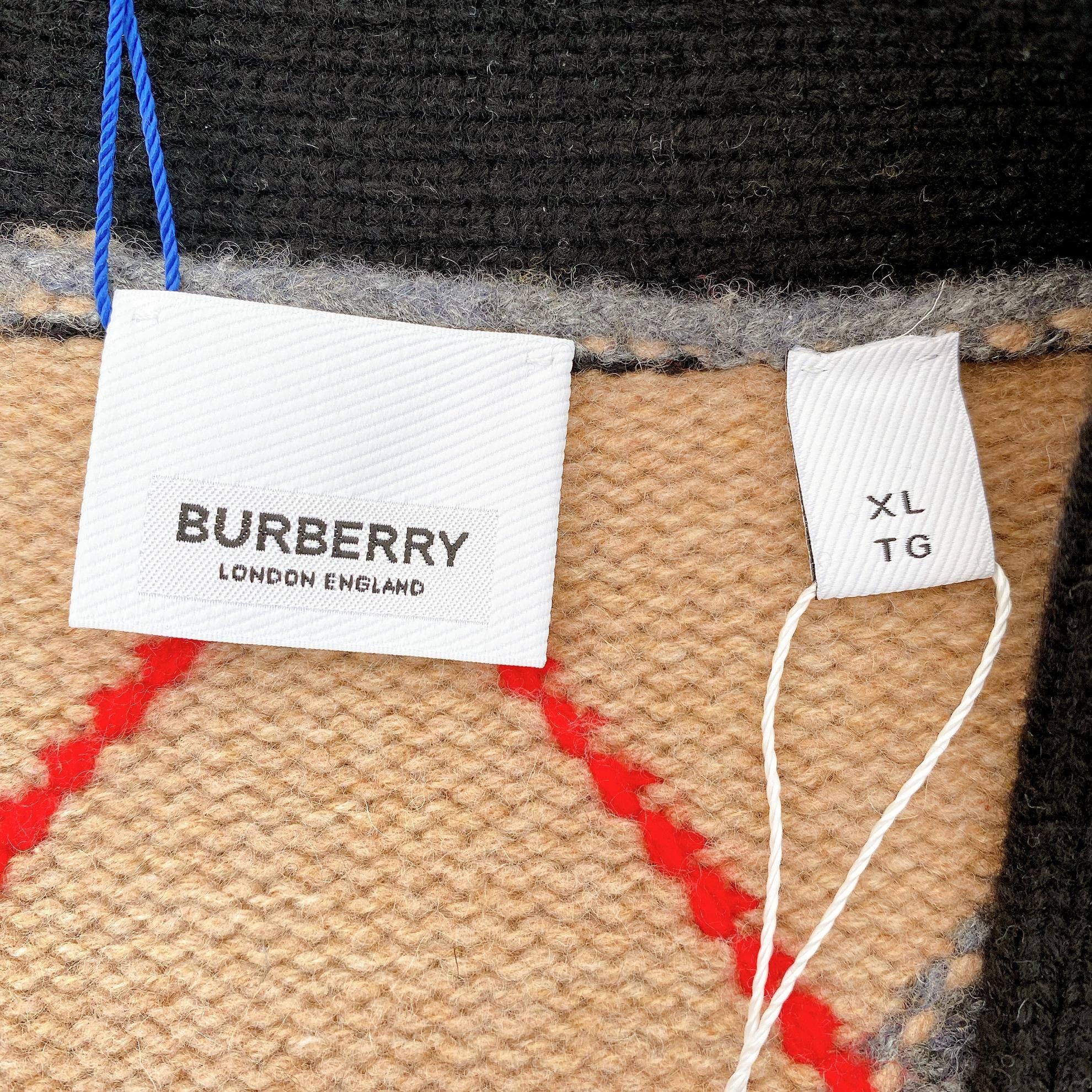 Burberry Burberry color blocked check wool cardigan XL Size XL / US 12-14 / IT 48-50 - 7 Thumbnail