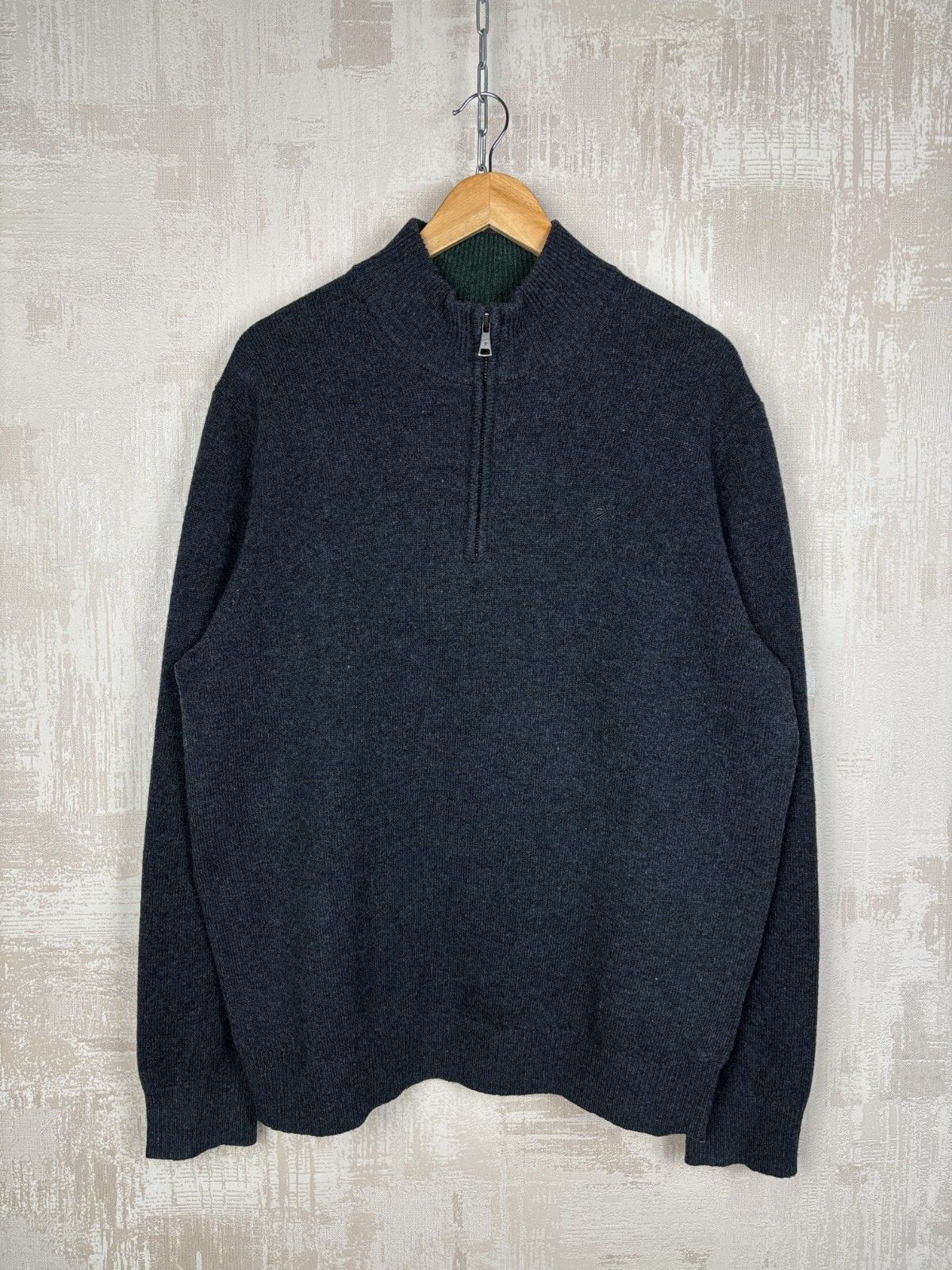 Hackett Hackett London Lambswool Pullover 1/4 Zip Sweater Elbow Pads Size US XL / EU 56 / 4 - 2 Thumbnail
