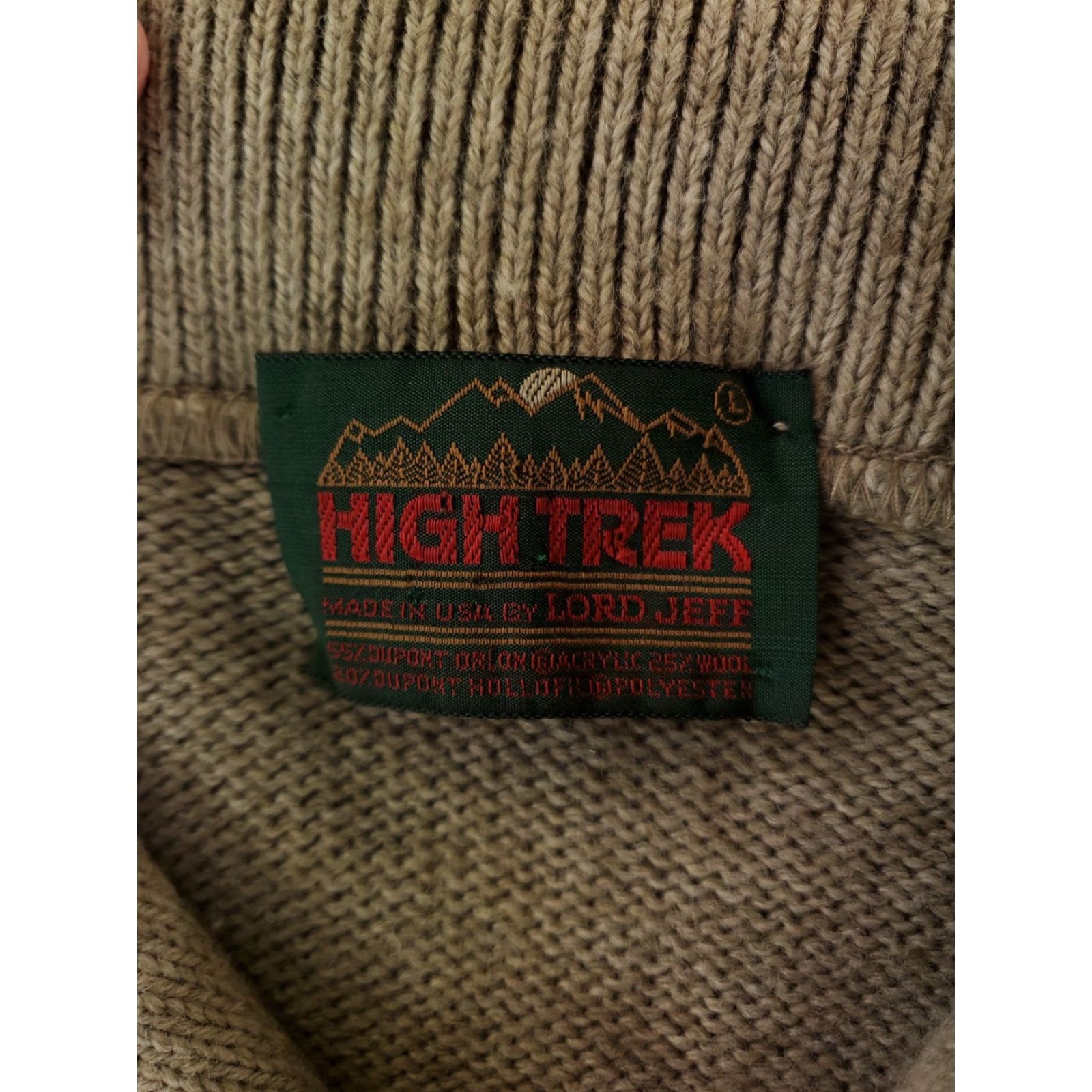 Vintage Lord Jeff Sweater 5 Button Henley High Trek Wool Blend Brown Mens L Size US L / EU 52-54 / 3 - 2 Thumbnail