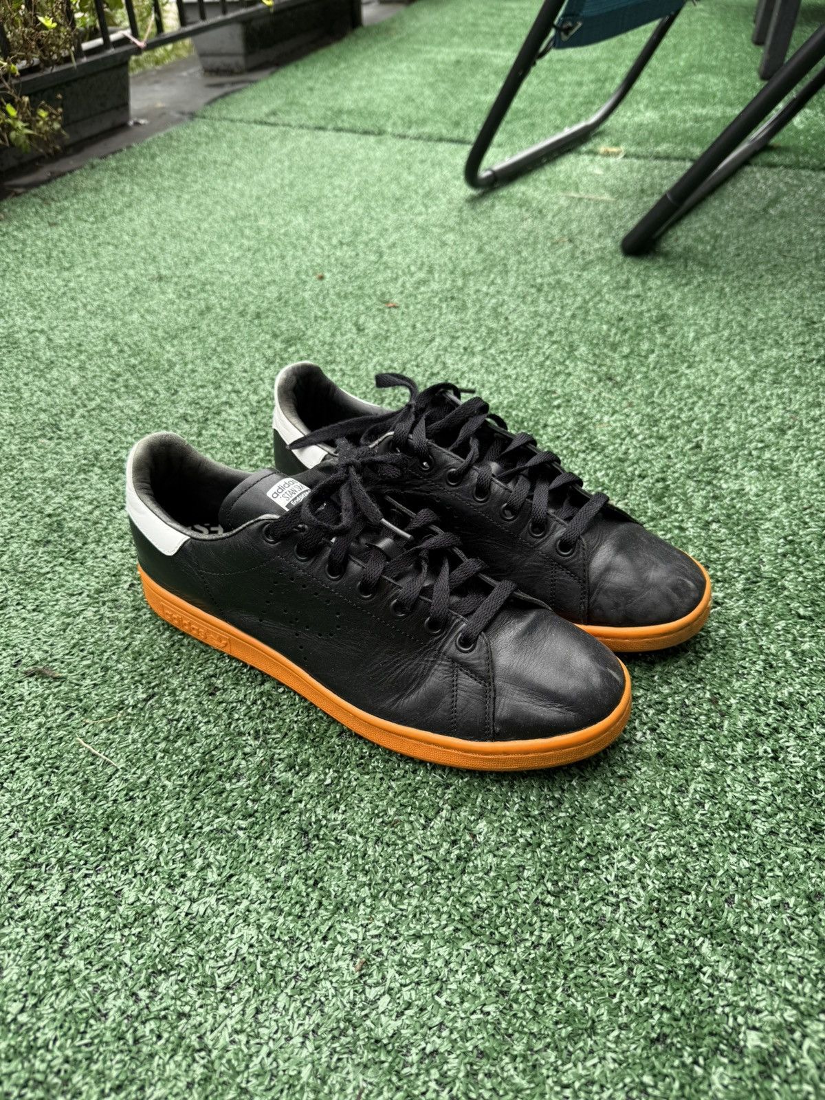 Adidas × Raf Simons Adidas x Raf Simons Stan smith black orange Size US 10.5 / EU 43-44 - 1 Thumbnail
