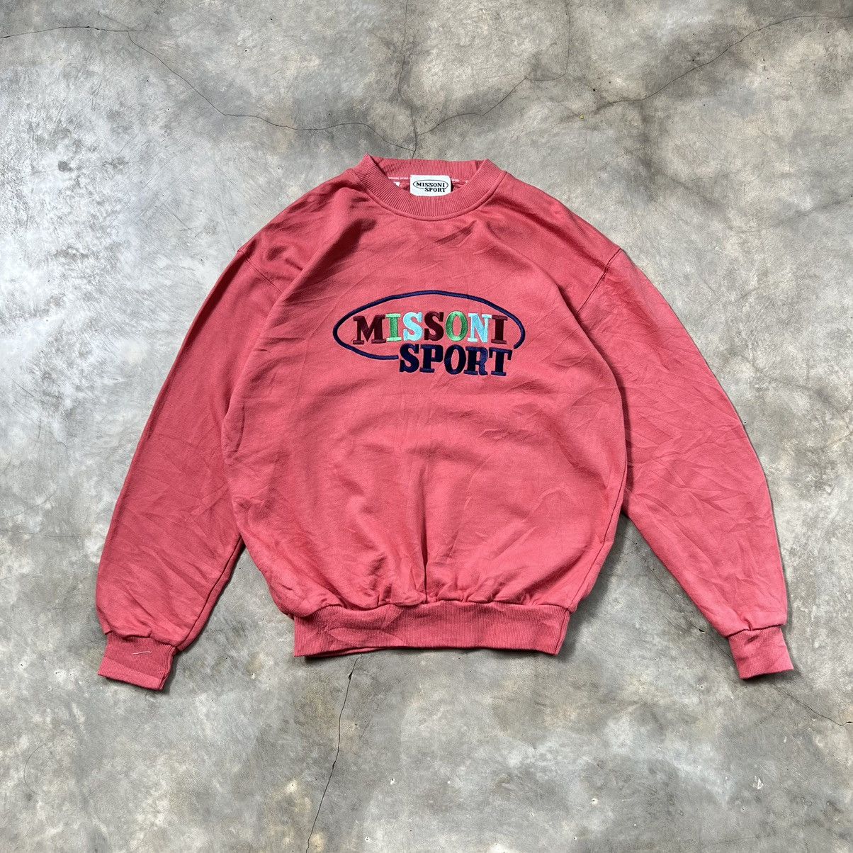 image of Missoni Sport Big Logo Sweatshirt in Peach, Men's (Size Medium)