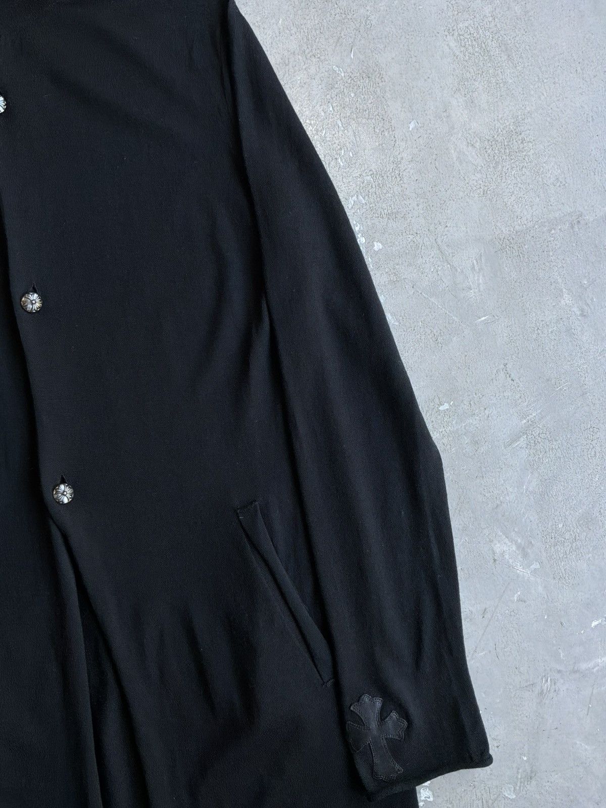 Chrome Hearts Vintage Chrome - Cross Patch Wool Turtle Neck Button Dress Size ONE SIZE - 5 Thumbnail
