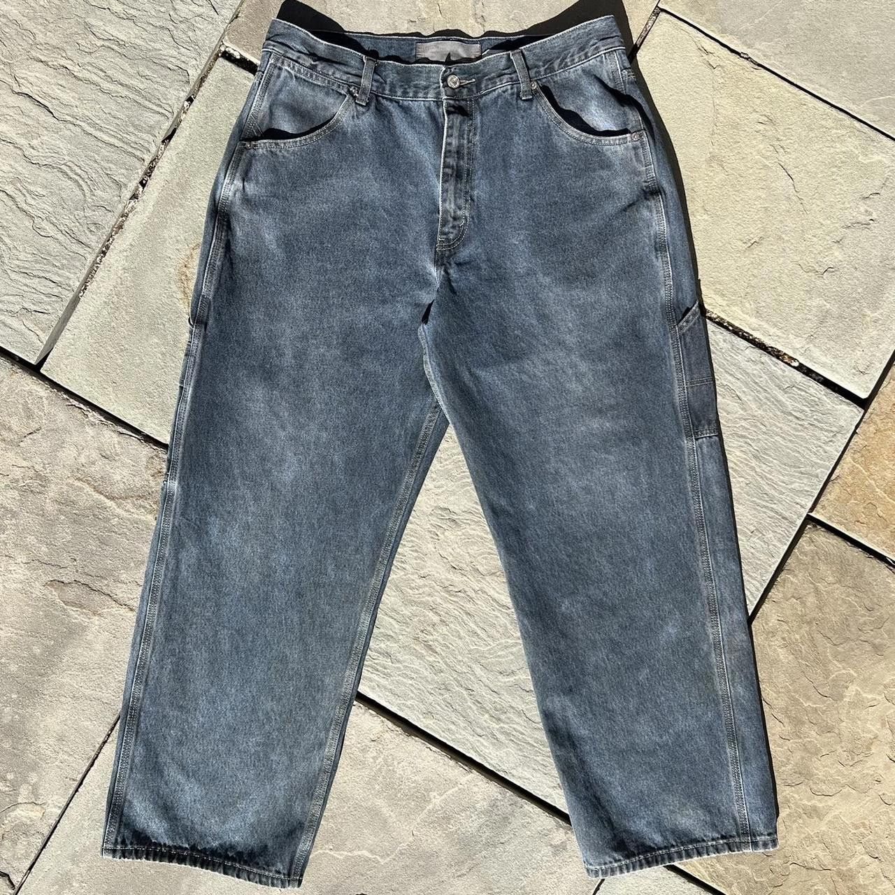 Levi's Vintage Y2K 2001 Overdye Levis Reworked Carpenter Work Jeans Size US 34 / EU 50 - 2 Thumbnail
