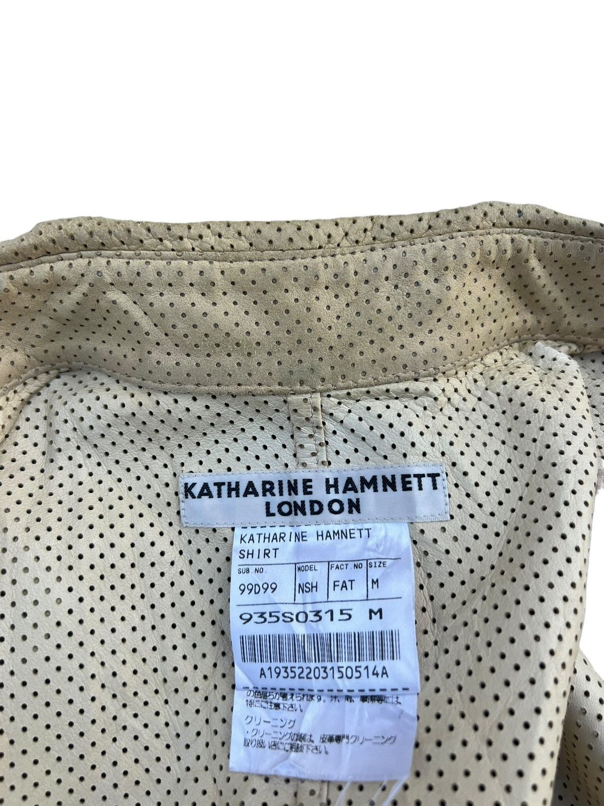 Katharine Hamnett London Vintage KHL Sheepskin Mesh Leather Shirt Sleeveless Size US S / EU 44-46 / 1 - 20 Thumbnail