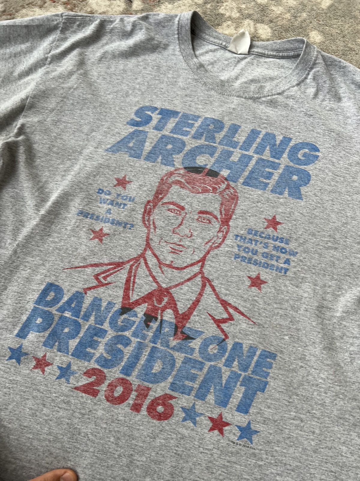 Vintage Sterling Archer Danger Zone President 2016 Tee Size US XL / EU 56 / 4 - 2 Thumbnail