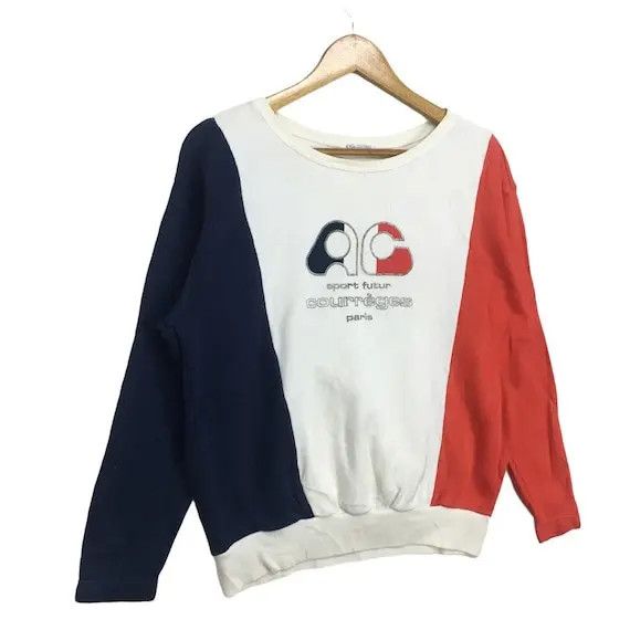 Courreges Vtg COURREGES Sport Paris Crewneck Sweatshirt Spell Out Size M / US 6-8 / IT 42-44 - 3 Thumbnail