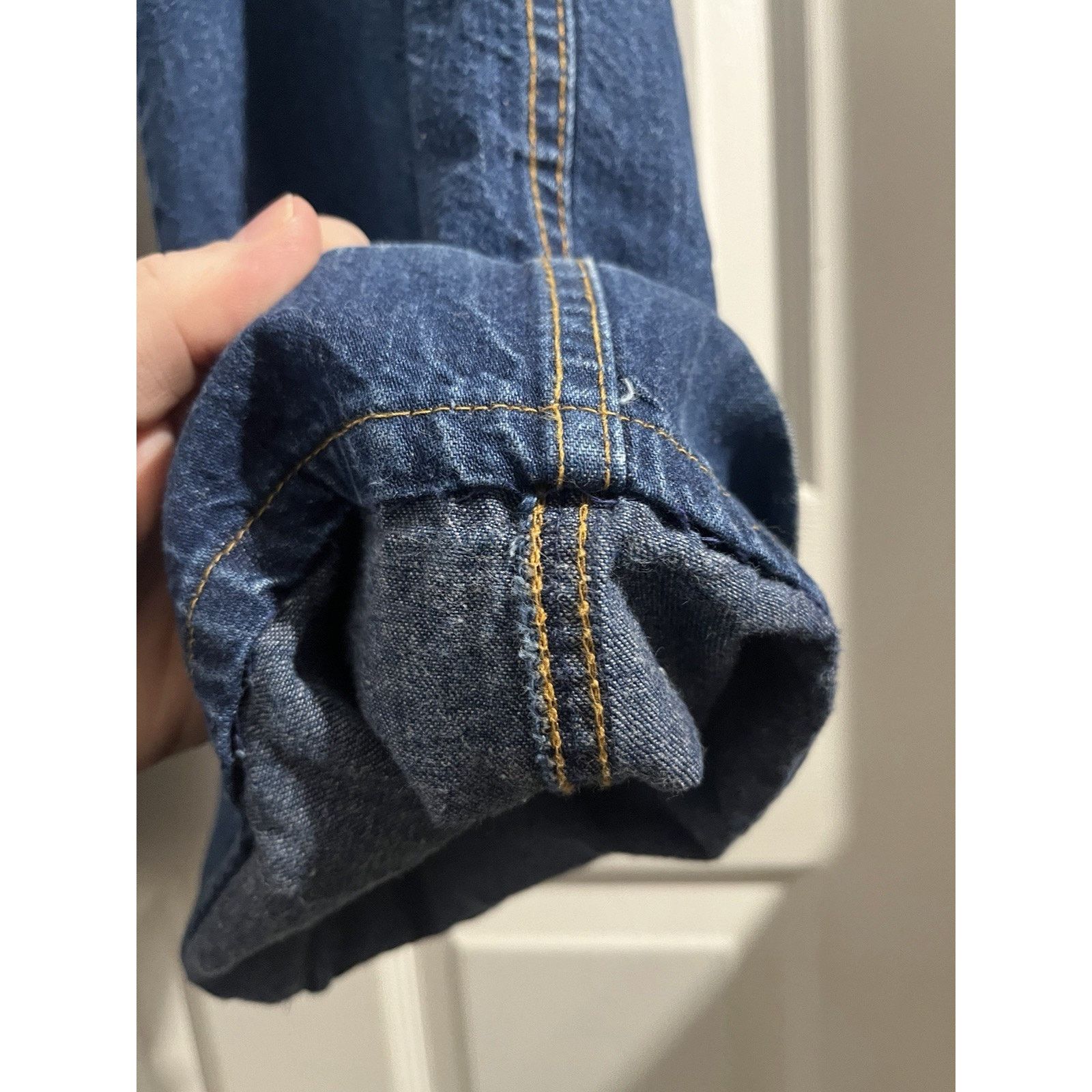 Levi's Vtg Levis Wide Leg Elastic Waist Round Pockets 70s 34x30.5 Size 34" / US 12 / IT 48 - 7 Thumbnail