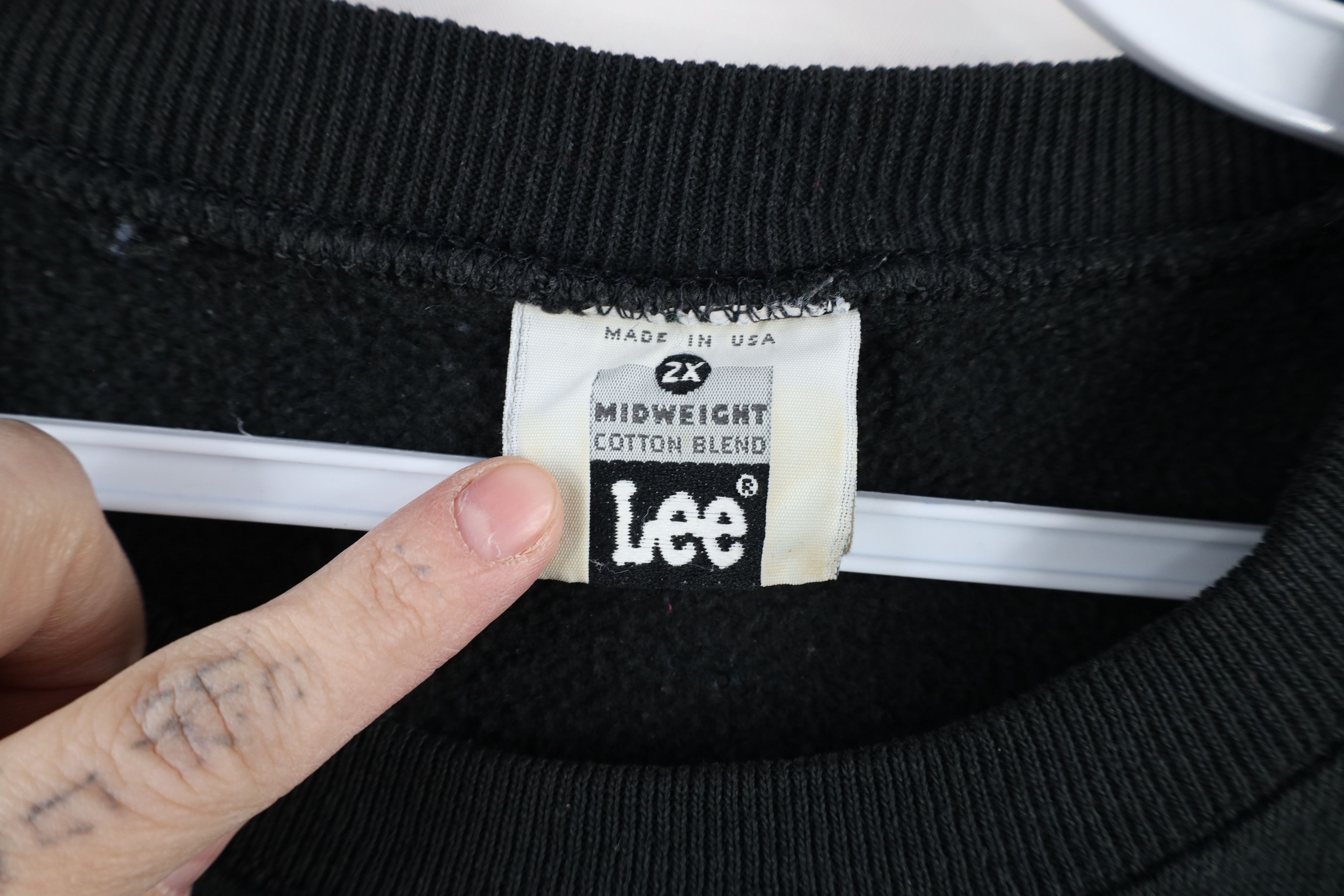Vintage Vintage 90s Streetwear Raglan Crewneck Sweatshirt Black USA Size XXL / US 16-18 / IT 52-54 - 4 Thumbnail