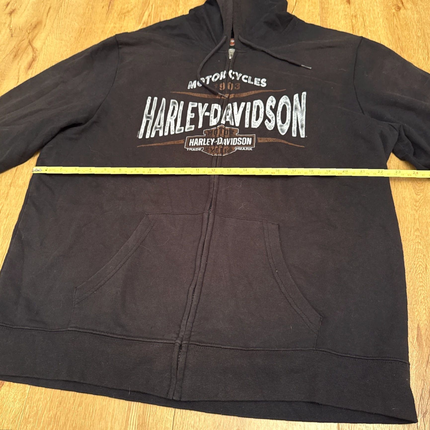 Harley Davidson Harley-Davidson Jacket Boston Full Zip Hooded Men’s XL Black Faded Sweatshirt Motorcycle Women's? Size US XL / EU 56 / 4 - 7 Thumbnail