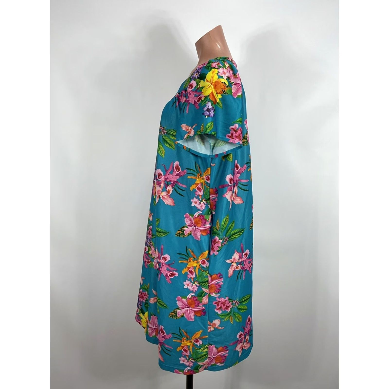 Vintage VINTAGE Anthony Richards Kaftan House Dresss M Floral Orchids Tropical Dress Size M / US 6-8 / IT 42-44 - 5 Thumbnail