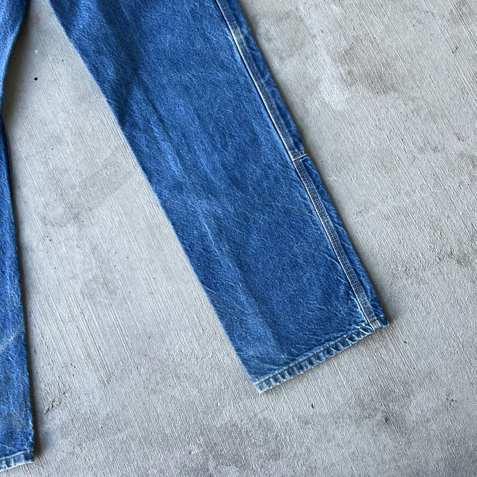 Carhartt × Vintage Carhartt faded denim blue jean double knee carpenter pants Size US 35 - 10 Thumbnail