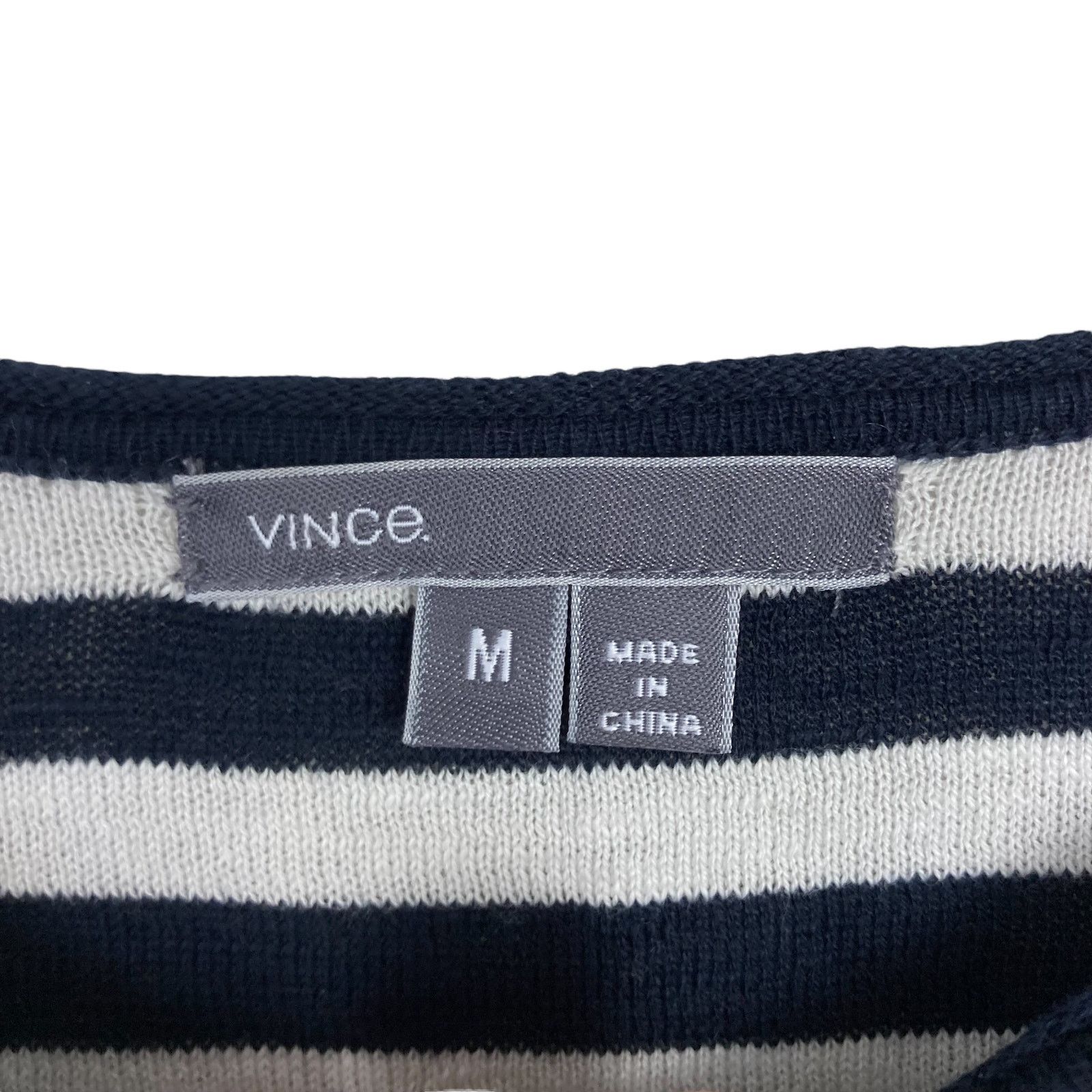 Vince Vince Striped Color Block Long Sleeve Shirt Sz M Size M / US 6-8 / IT 42-44 - 2 Thumbnail