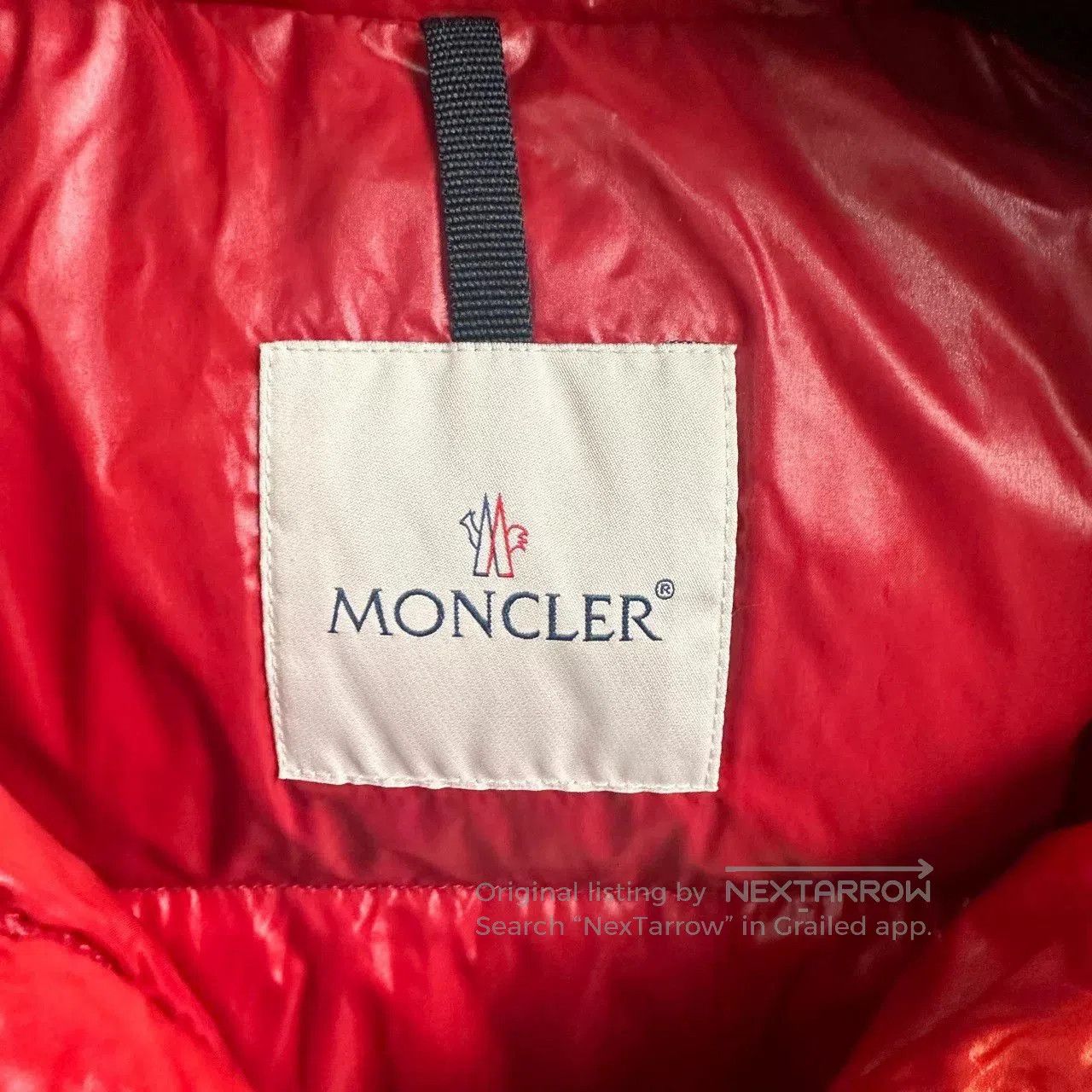 Moncler Moncler Red Velvet Panel Down Jacket. Size S / US 4 / IT 40 - 4 Thumbnail