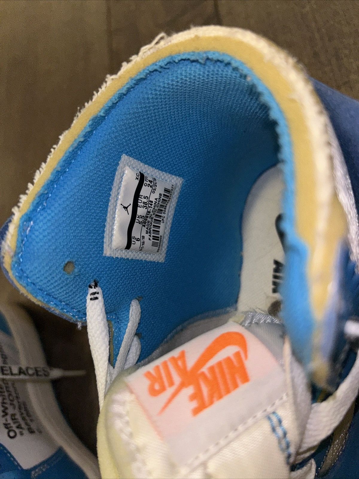 Nike × Off-White Size 6 - Jordan 1 Retro OG x Off-White High UNC Size US 6 / EU 39 - 6 Thumbnail