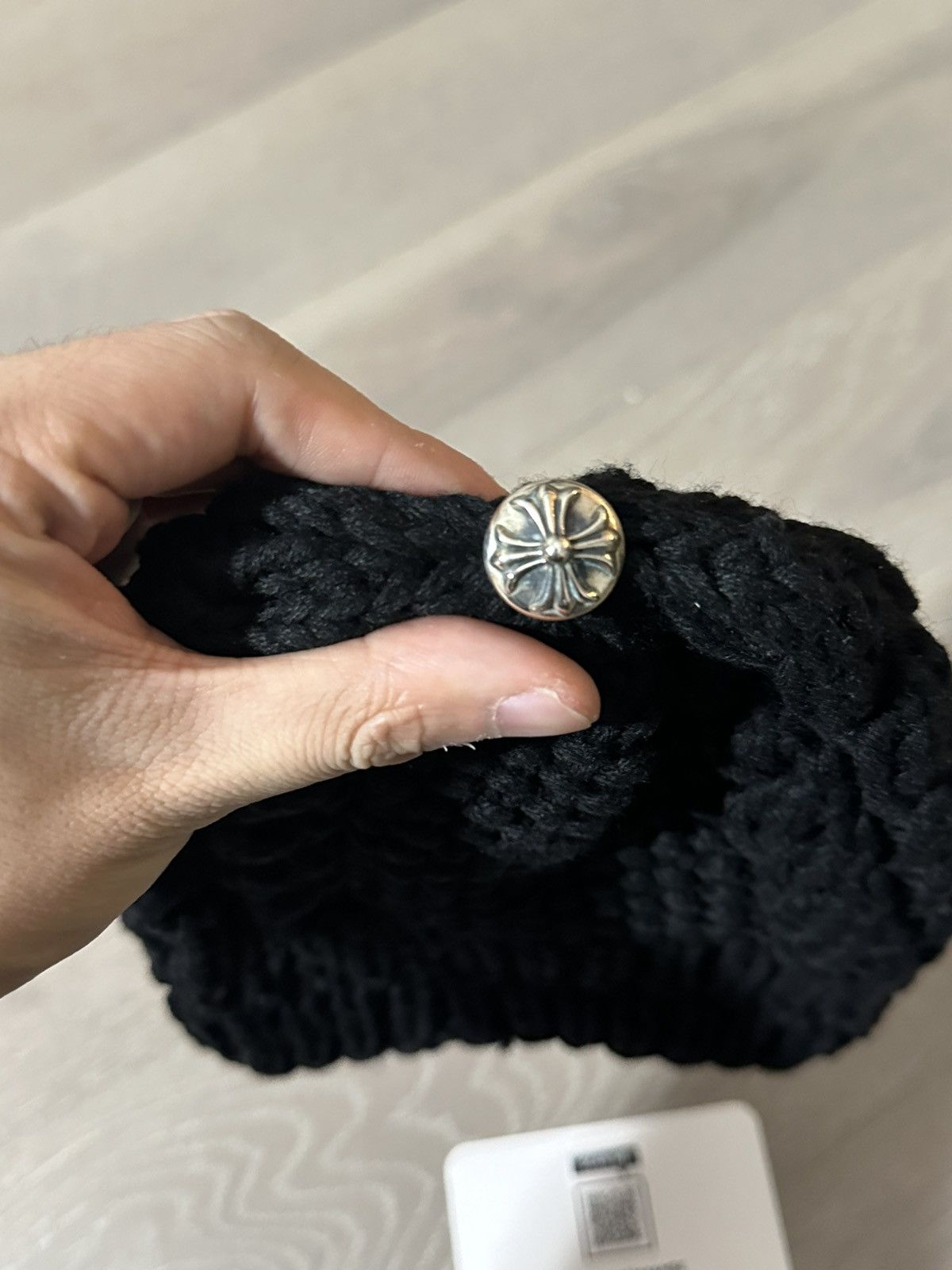 Chrome Hearts Chrome Hearts Cross Patch Cashmere Beanie Kids Size ONE SIZE - 4 Thumbnail
