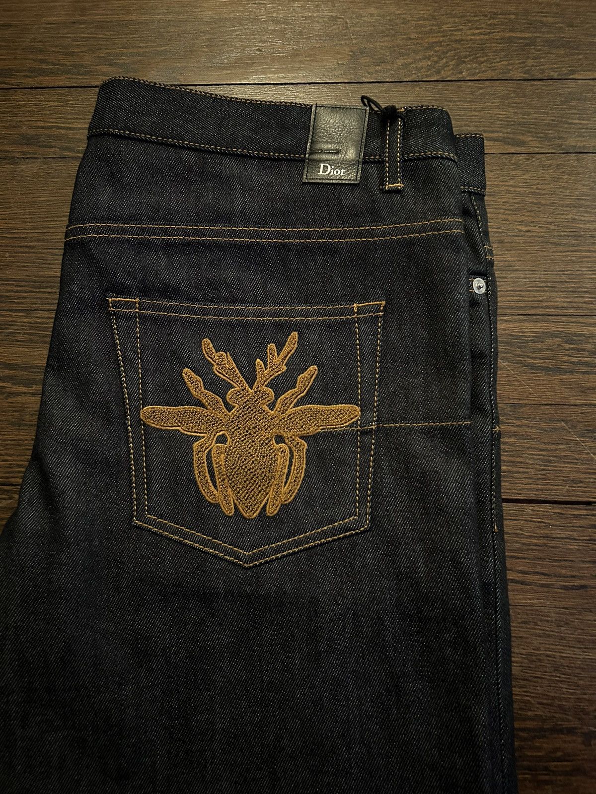 Dior Dior Homme Embroidered Logo Jeans (Spider) Size US 36 / EU 52 - 1 Thumbnail