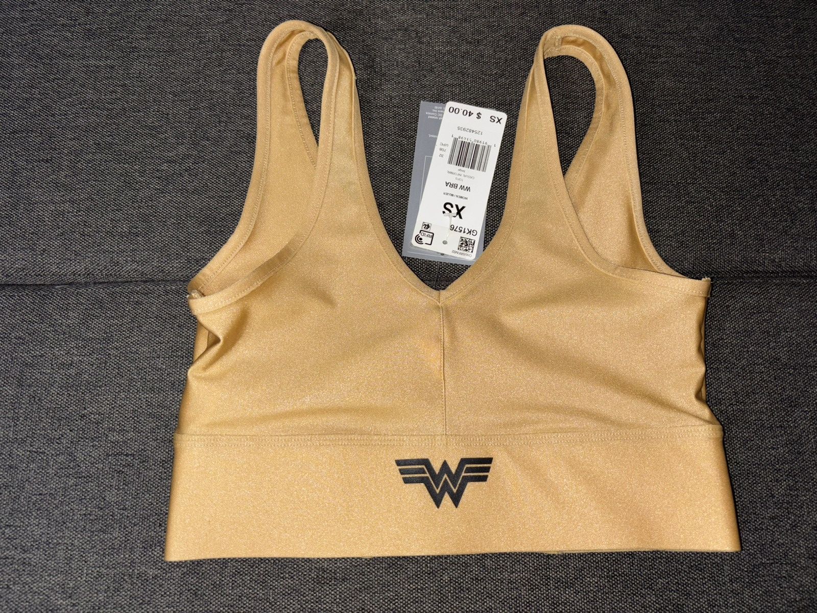 Reebok New Reebok Wonder Woman DC Sports Bra Gold Size XS GK1576 Size XS / US 0-2 / IT 36-38 - 2 Thumbnail