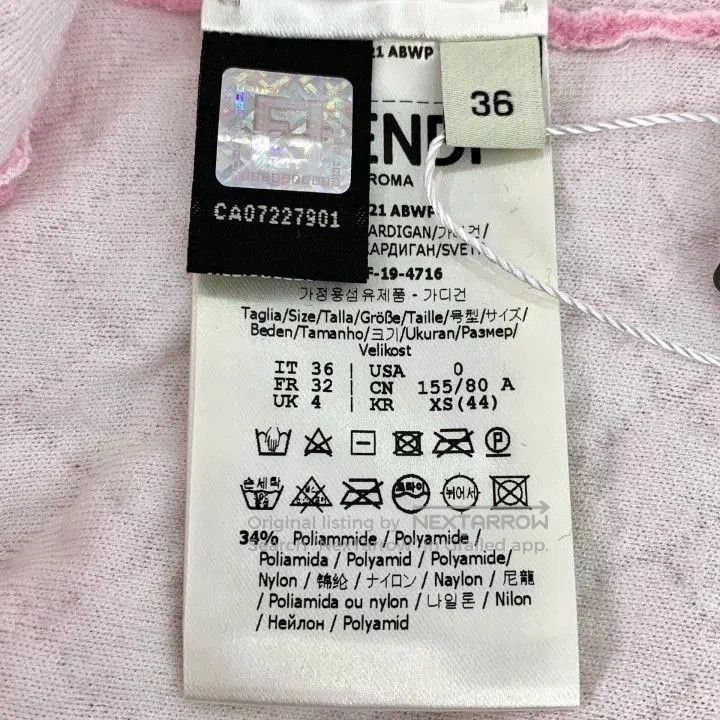 Fendi Fendi Pink Embossed Button Cardigan. Size US XS / EU 42 / 0 - 7 Thumbnail