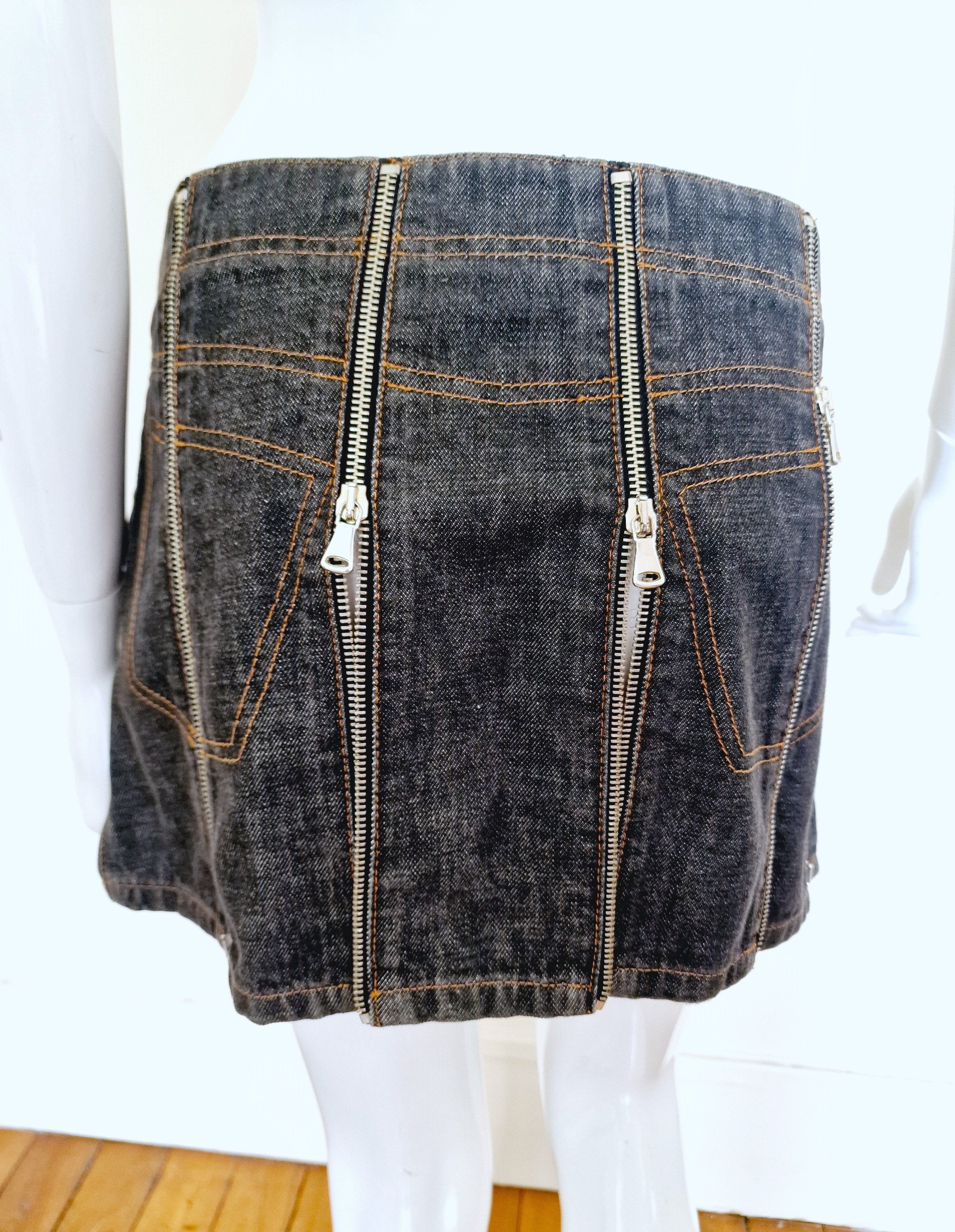 スカート 00s archive goa zip skirt japanese label goa cargo multi zips maxi skirt, japaense label - Vintage
