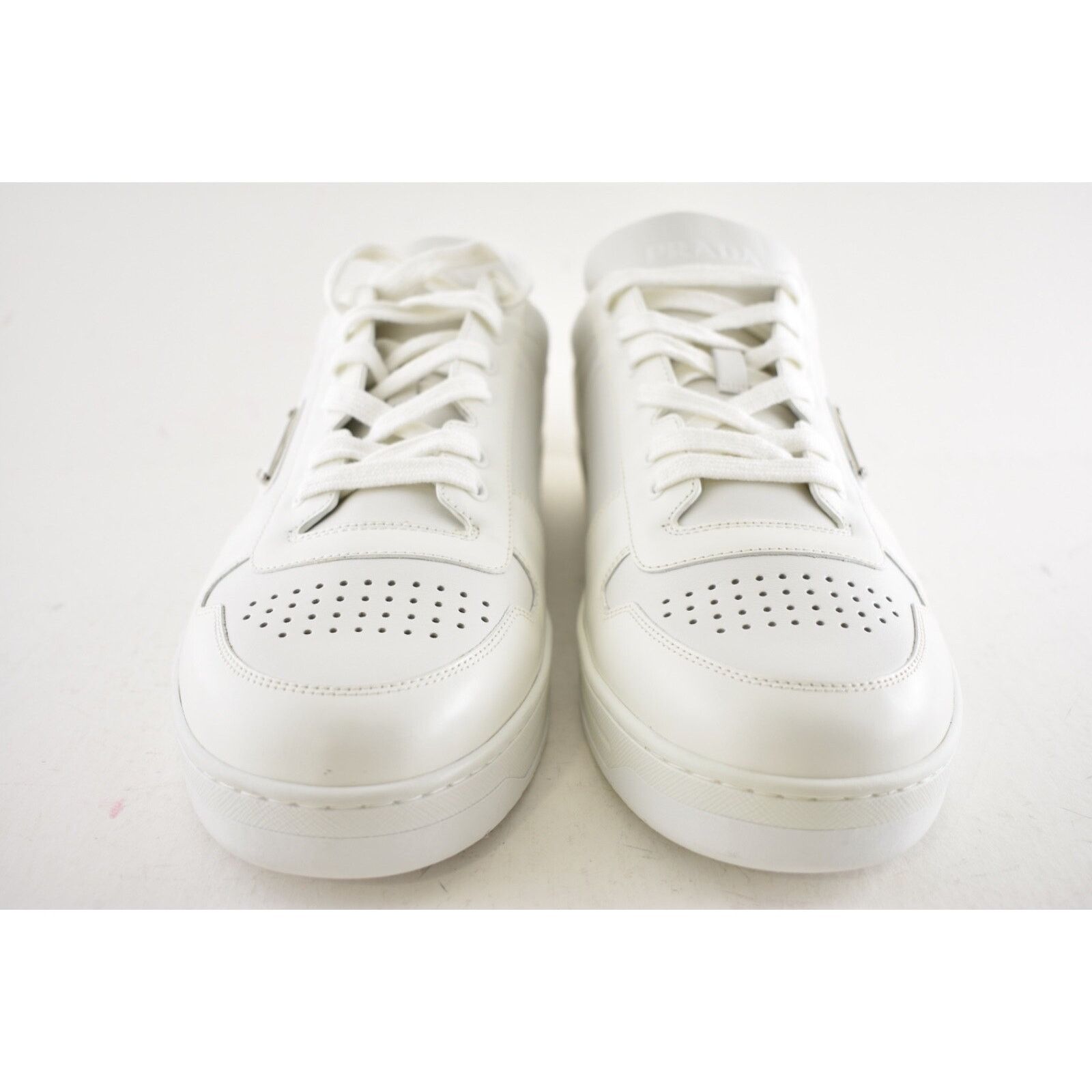 Prada Prada Downtown Lace Up Tie Leather White Triangle Logo Size US 12.5 / EU 45-46 - 10 Thumbnail