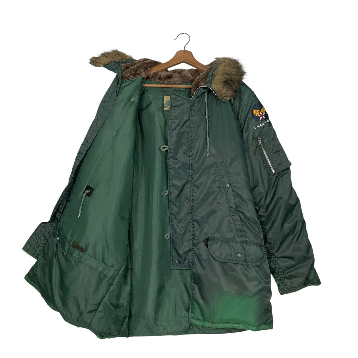 Vintage PASSING Us Air Force N-3B Parka Faux Fur Hoodie #2504-C113 Size US M / EU 48-50 / 2 - 9 Thumbnail