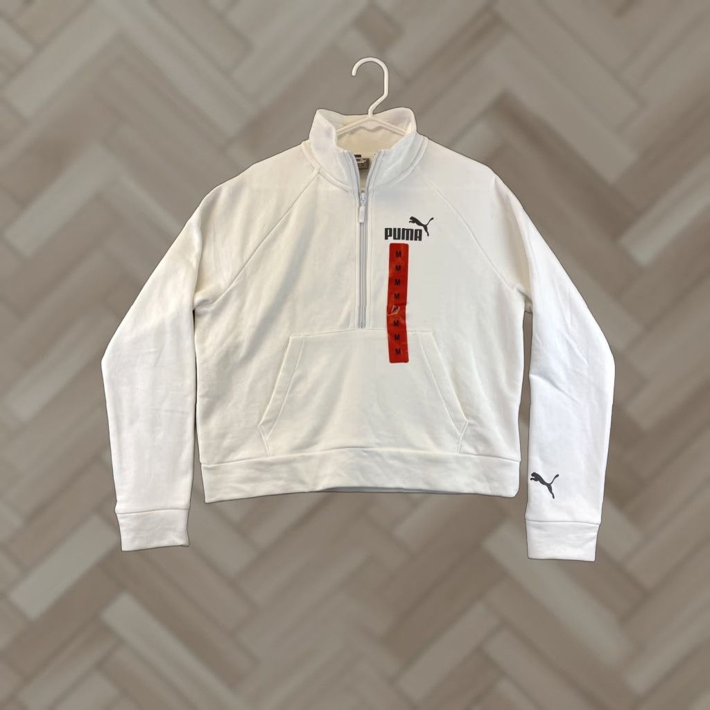 Puma NEW Puma Modern Sport Cropped Hoodie Women’s M White Activewear Size M / US 6-8 / IT 42-44 - 1 Thumbnail
