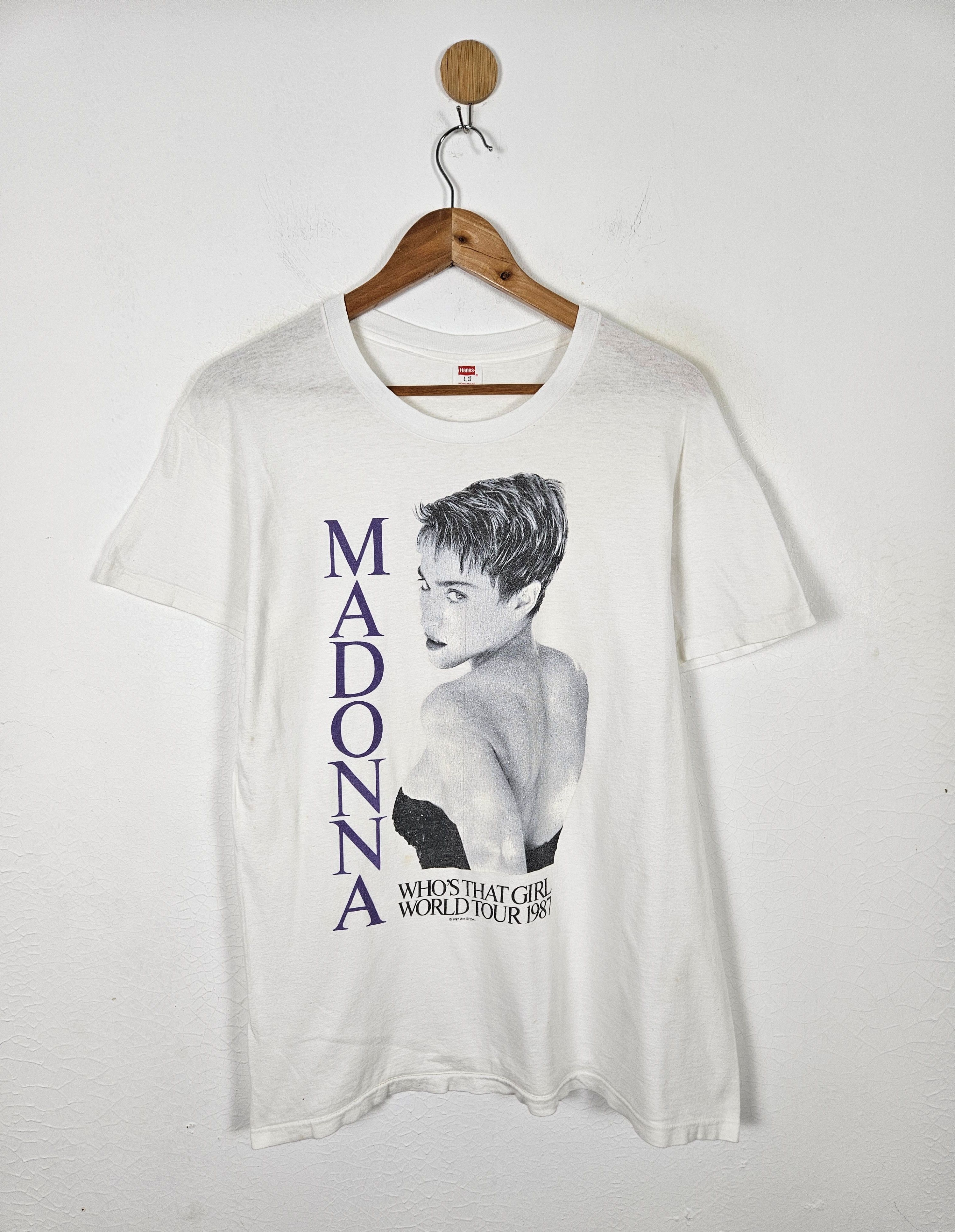 Band Tees Vintage Madonna Who's That Girl 1987 World Tour shirt Size US L / EU 52-54 / 3 - 1 Thumbnail