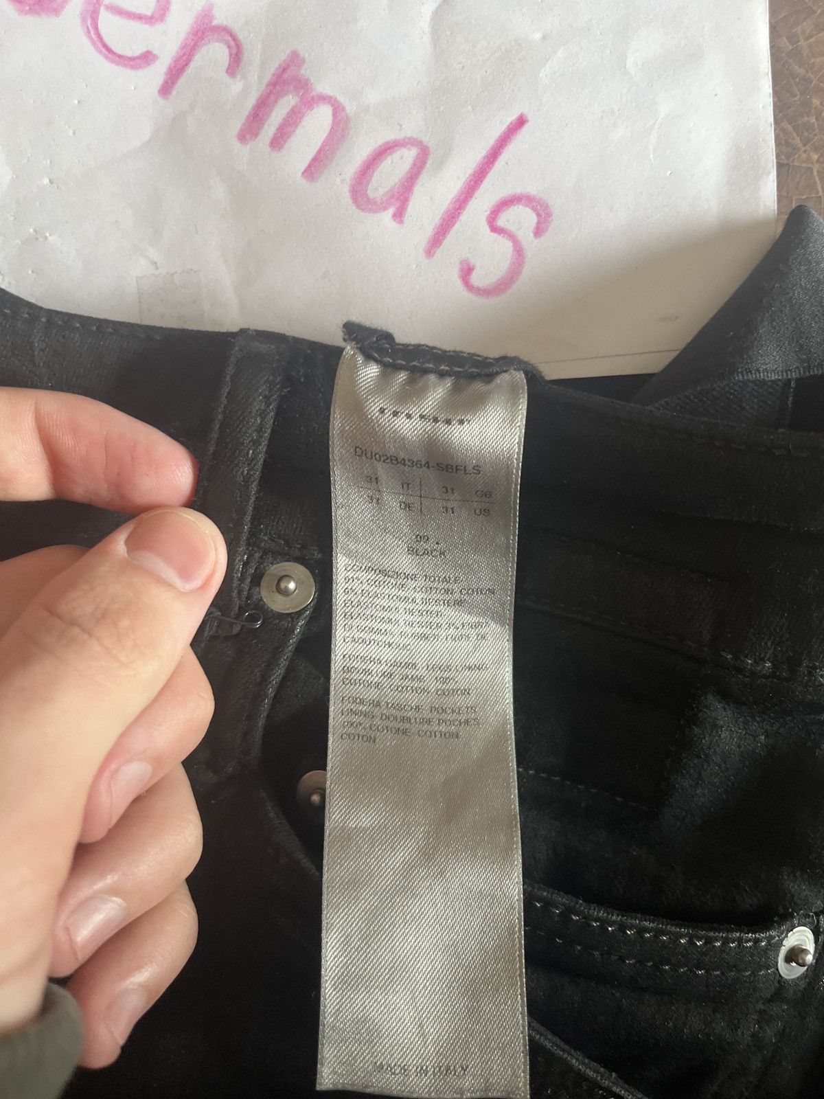 Rick Owens × Rick Owens Drkshdw RICK OWENS WAX DENIM SLASHED Size US 31 - 3 Thumbnail