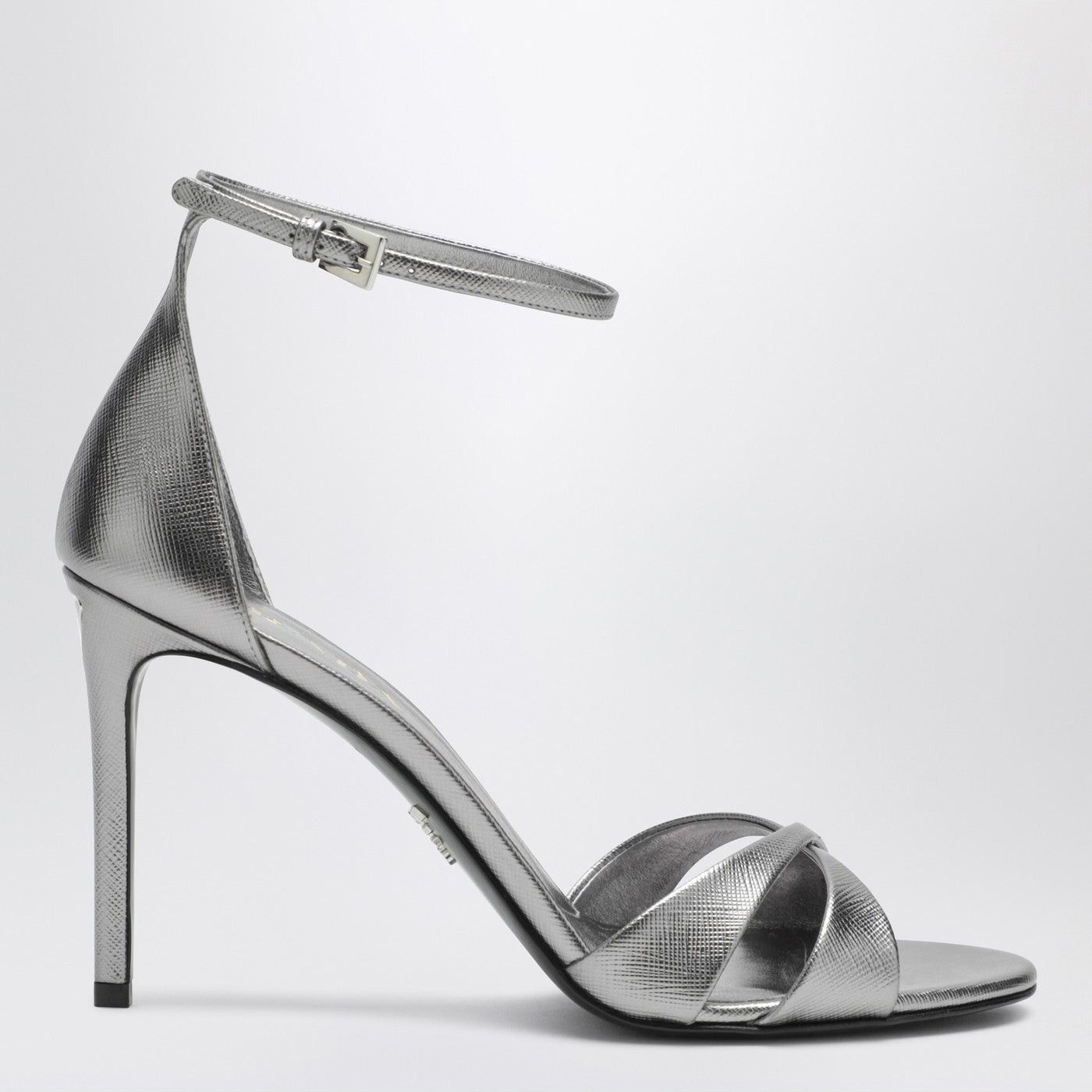 Prada Prada Silver Heeled Sandals Size US 9 / IT 39 - 1 Thumbnail