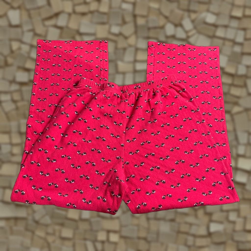 Croft & Barrow Croft & Barrow Pajama Pants Womens XS Red Animal Print Dog Cropped Size 26" / US 2 / IT 38 - 1 Thumbnail