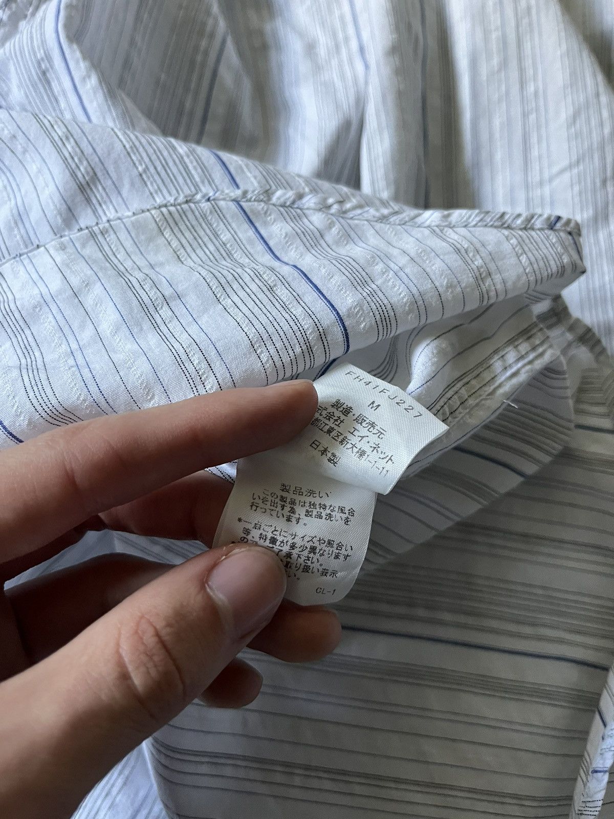 Final Home Final Home Issey Miyake button up outdoor shirt blue white Size US M / EU 48-50 / 2 - 23 Thumbnail