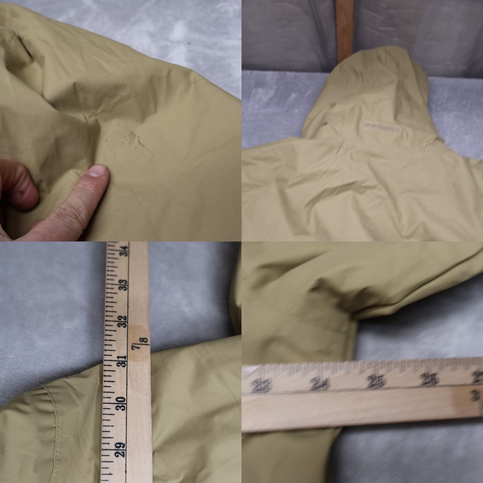 Vintage Columbia Jacket Mens Large Beige Hooded Wind Rain Waterproof Utility Full Zip Size US L / EU 52-54 / 3 - 9 Thumbnail