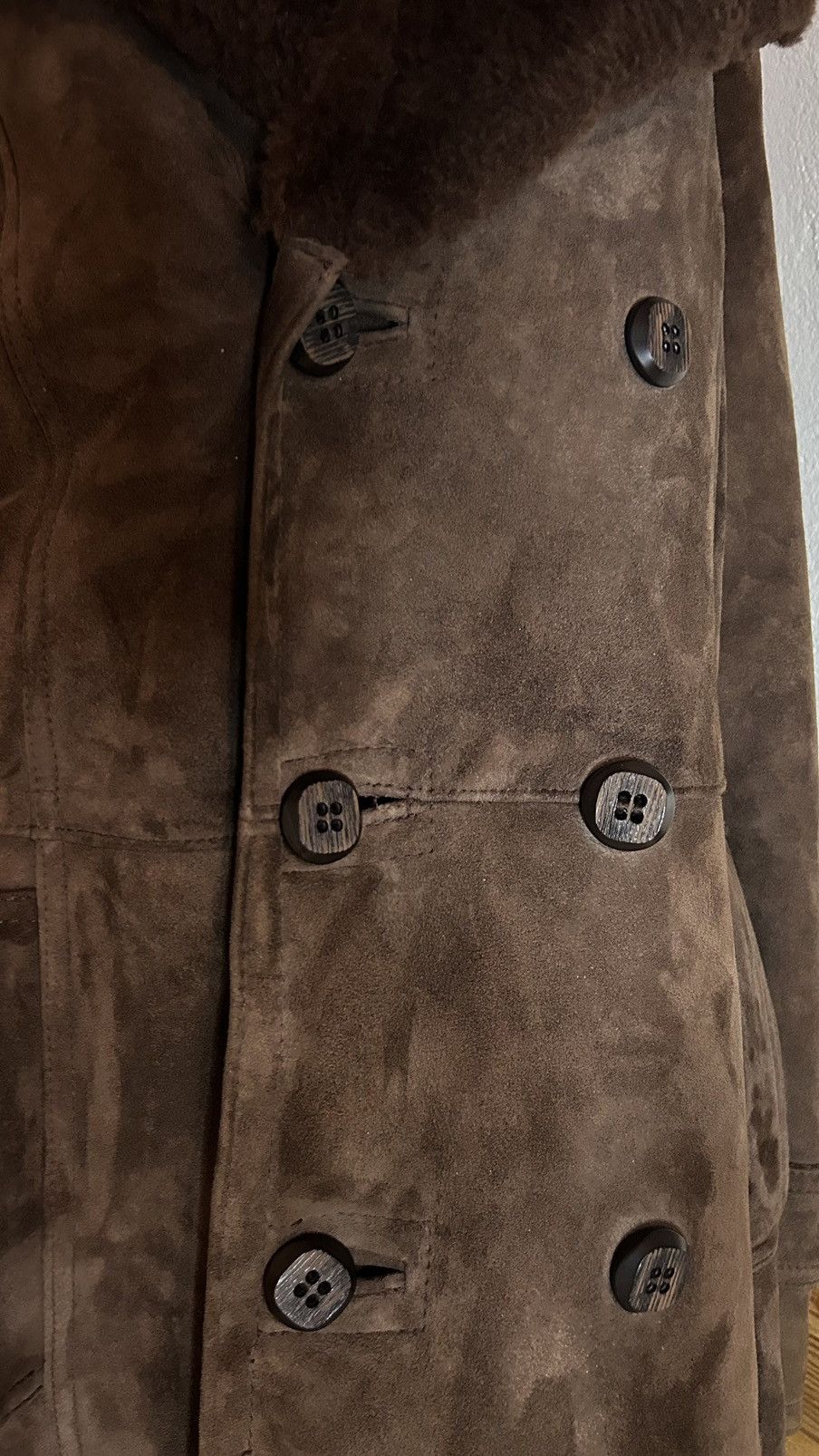 Japanese Brand × Vintage Vintage Scandinavian Warm Suede Double Breasted Long Coat Size US M / EU 48-50 / 2 - 7 Thumbnail