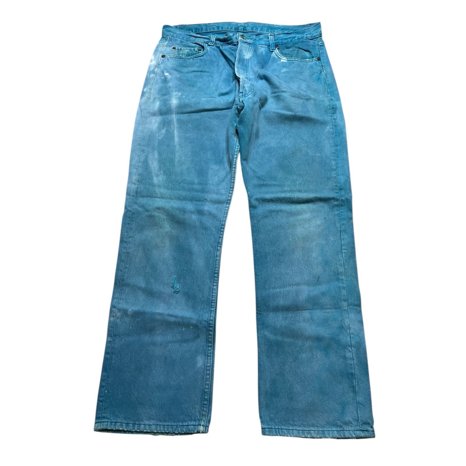 Levi's Vintage Levi’s 501 Jeans Turquoise Blue Distressed W38 L30 Size US 38 / EU 54 - 1 Thumbnail