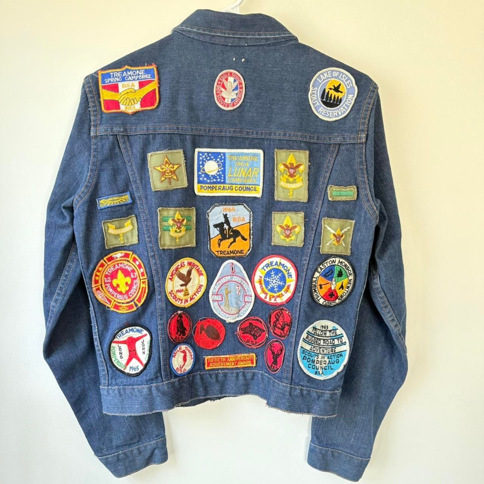 Nike 1960’s Roebucks Double Pleat Denim Jacket W/ Patches Size M / US 6-8 / IT 42-44 - 8 Thumbnail